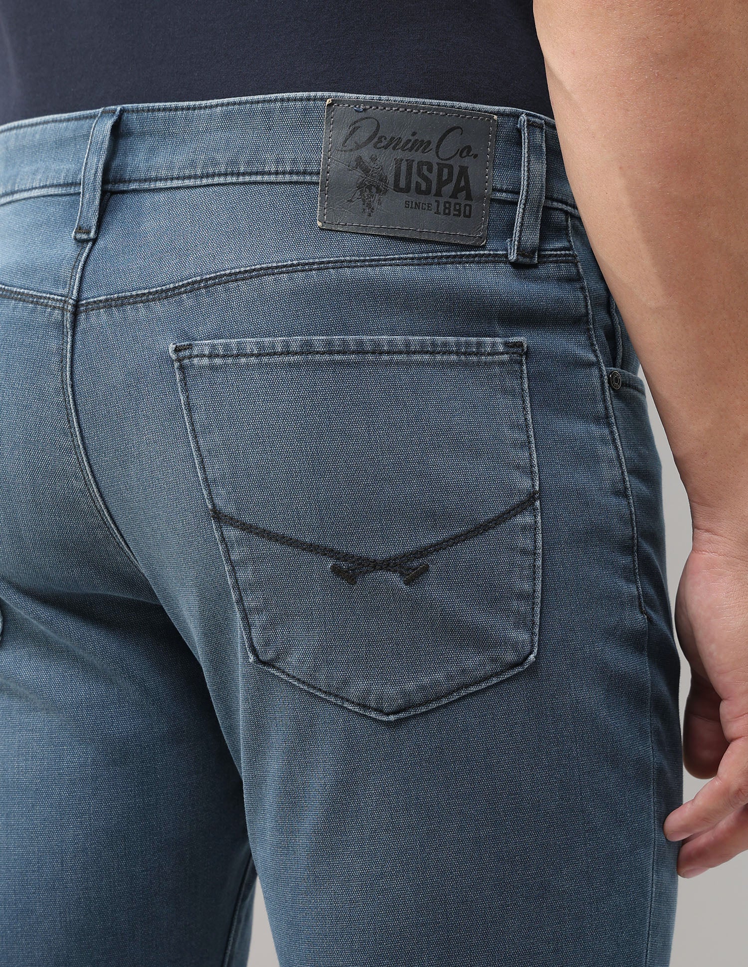 Brandon Slim Tapered Fit Blue Jeans Blue - U.S. Polo Assn. India | Large