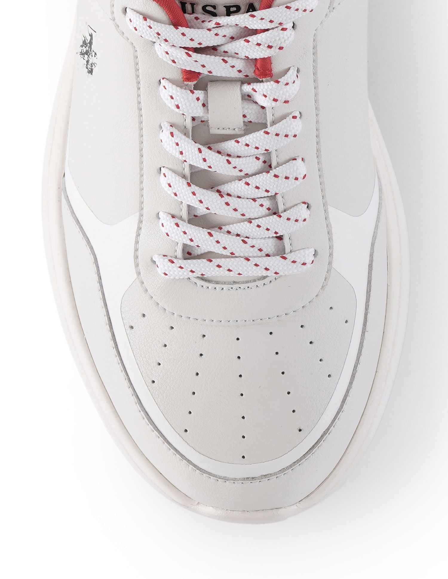 Round Toe Solid Euan Sneakers Off White - U.S. Polo Assn. India | Large