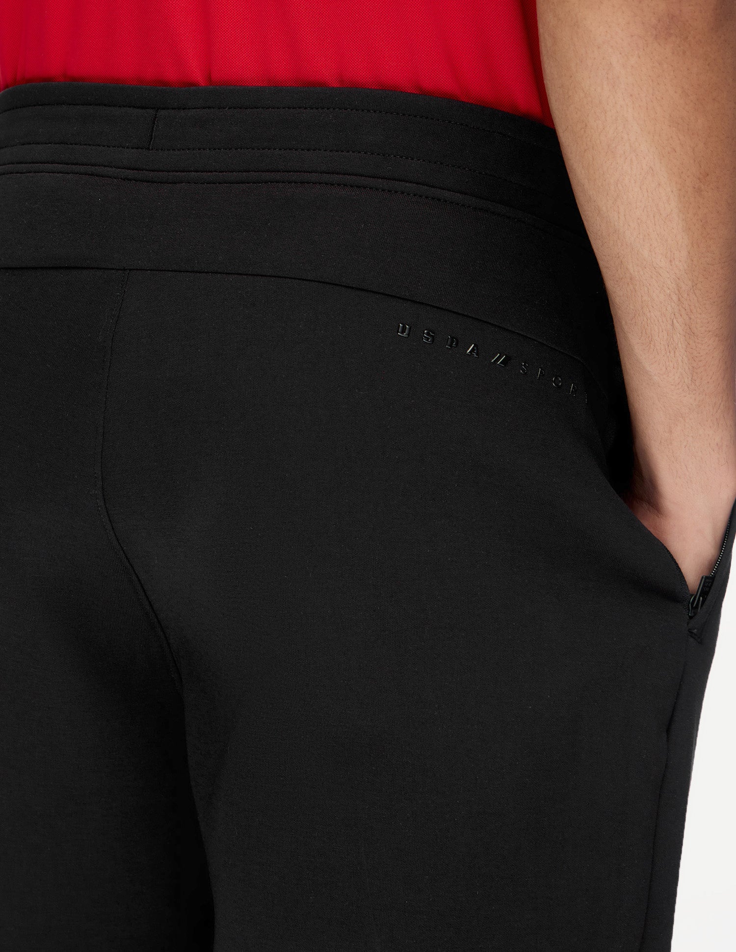 Mid Rise Regular Fit Active Track Pants Black - U.S. Polo Assn. India | Large