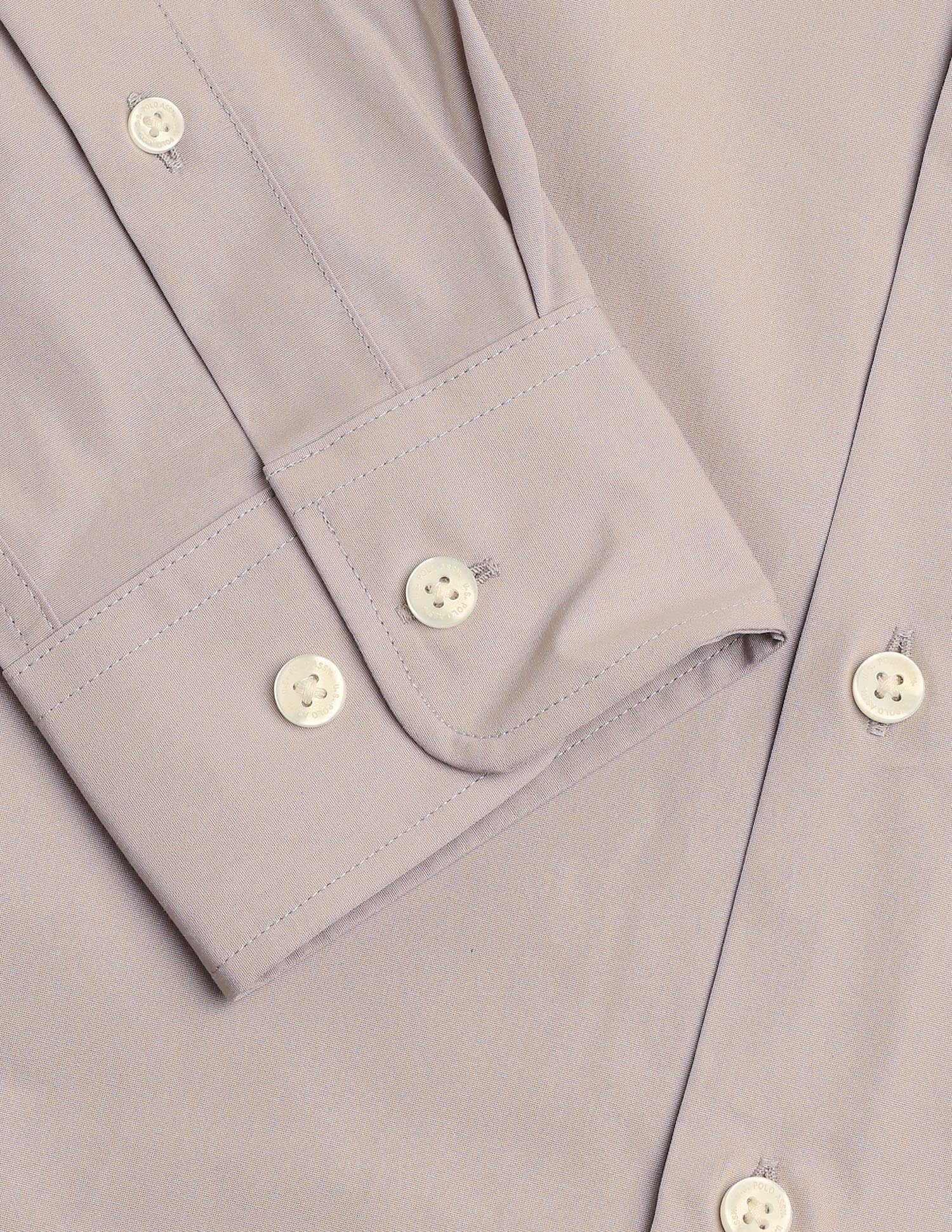 Solid Tailored Fit Shirt Light Beige - U.S. Polo Assn. India | Large