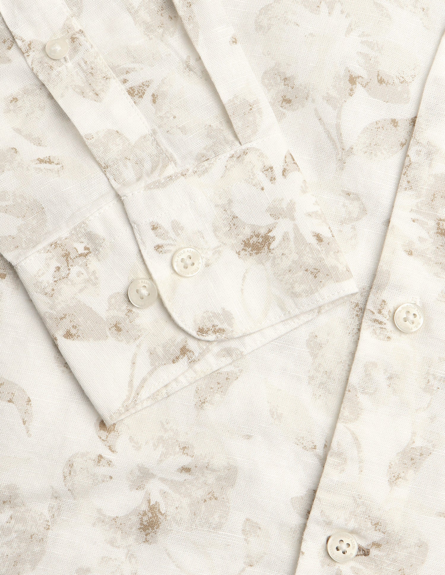 Floral Printed Regular Fit Shirt Ivory - U.S. Polo Assn. India | Large