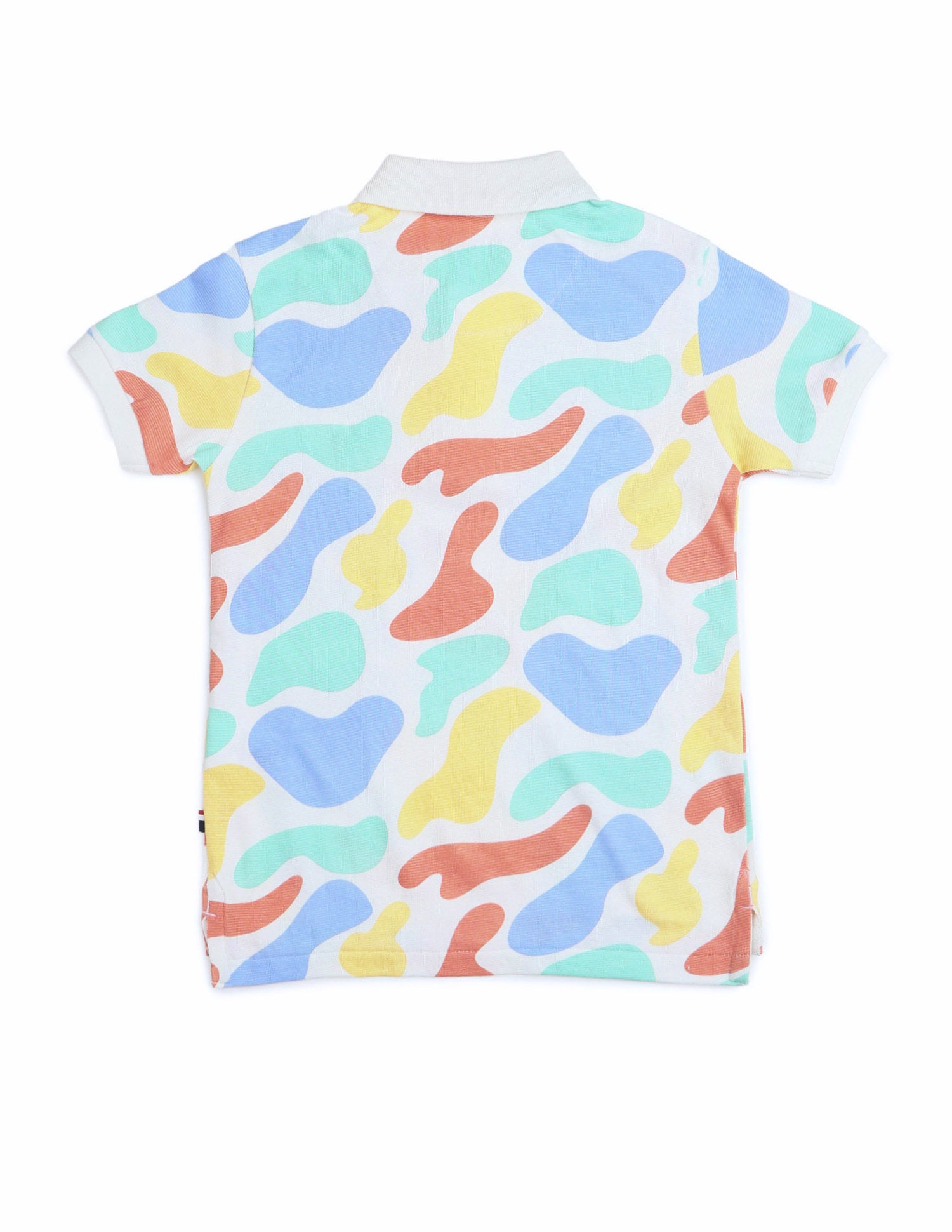 Boys Abstract Printed Regular Fit Polo Shirt White - U.S. POLO ASSN. | Large