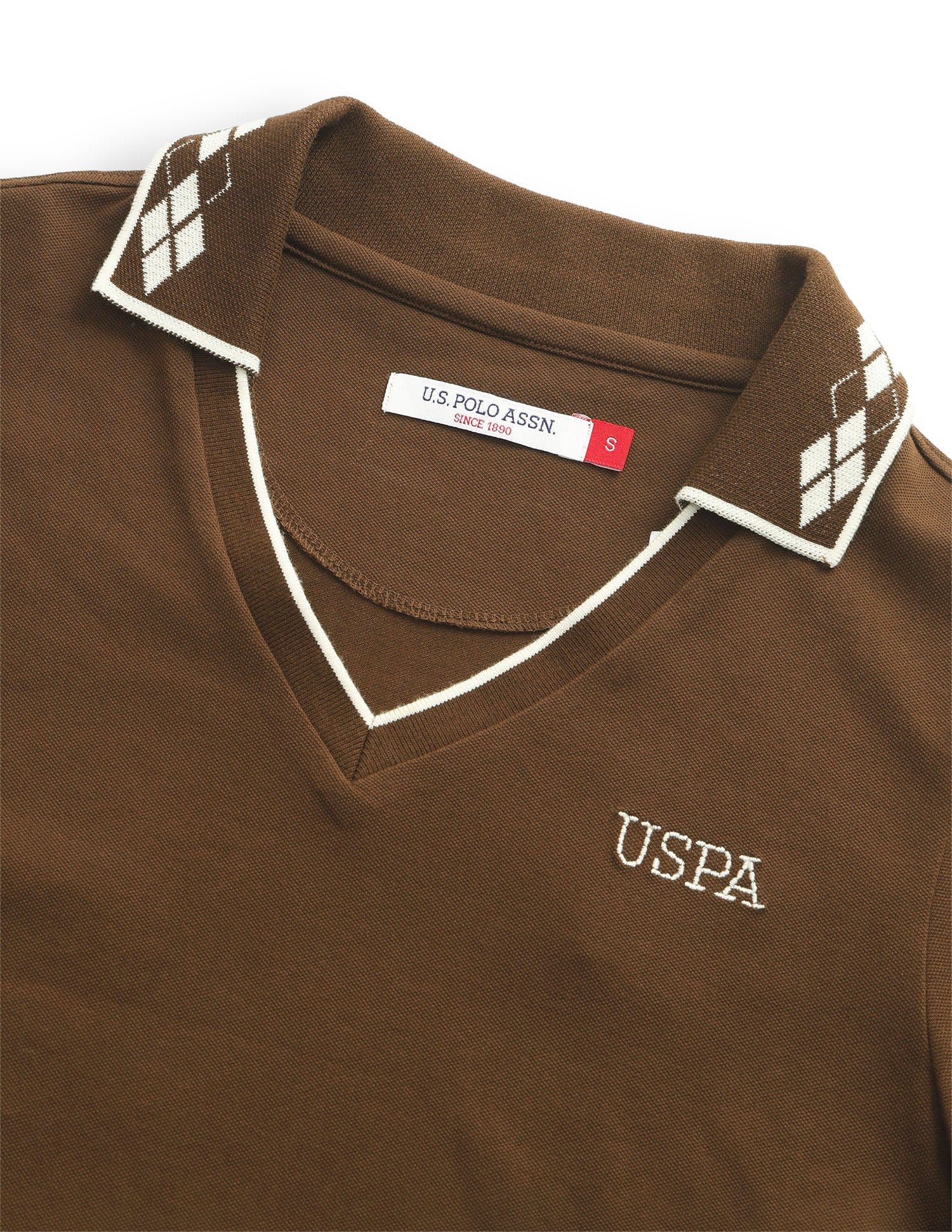Solid Regular Fit Polo Shirt Dark Brown - U.S. Polo Assn. India | Large