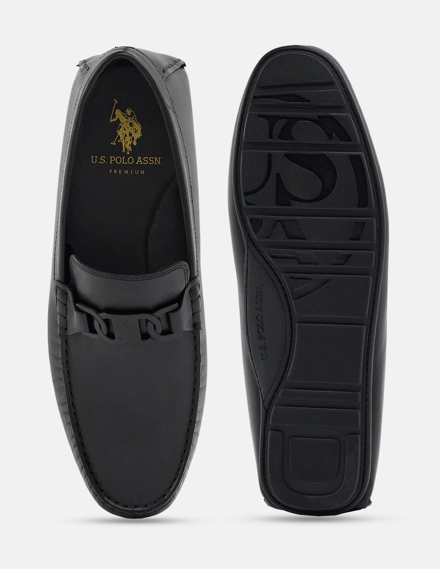 Emino Leather Loafers Black - U.S. Polo Assn. India | Large
