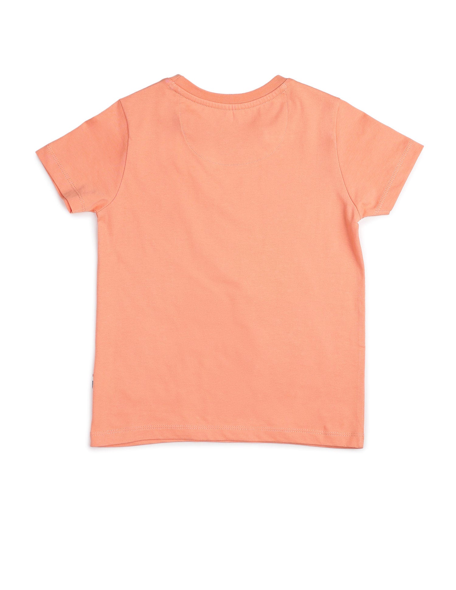 Boys Graphic Brand Printed Regular Fit T Shirt Light Orange - U.S. POLO ASSN. | Large