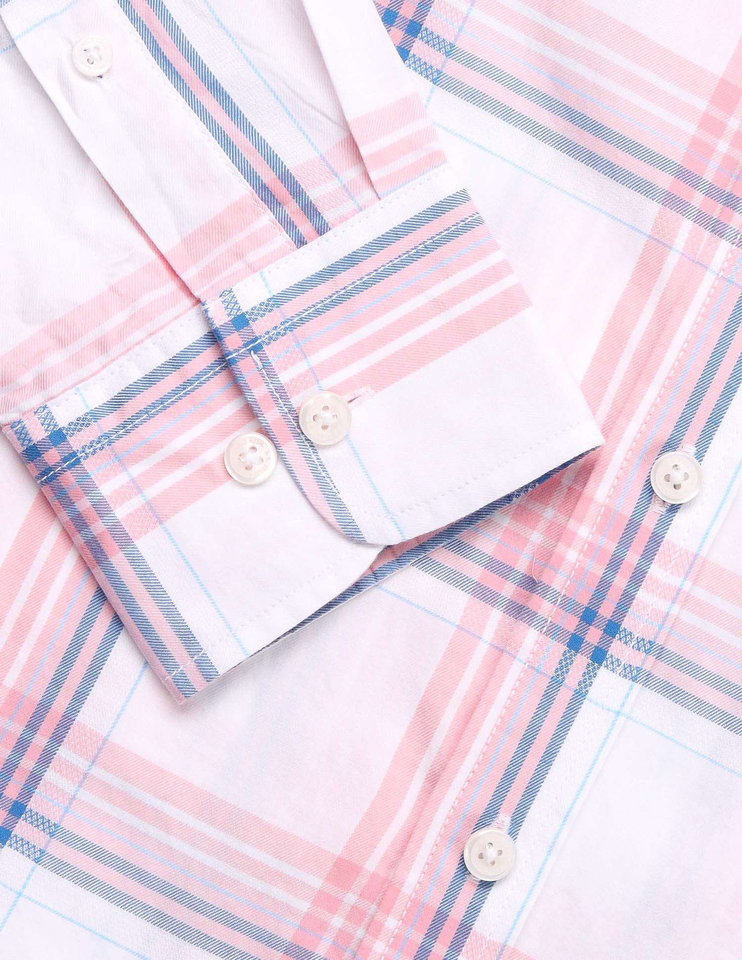 Tailored Fit Dupplin Checked Shirt Light Pink - U.S. POLO ASSN. | Large