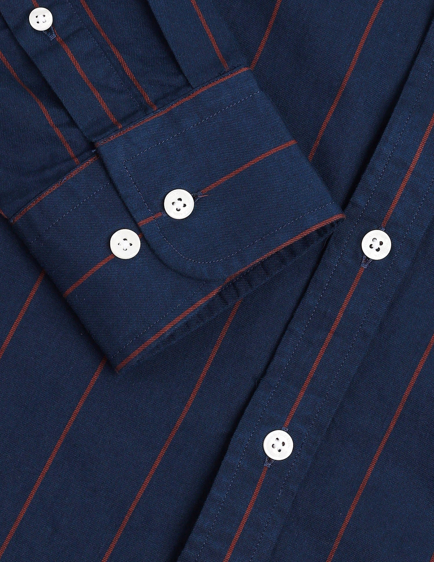 Tailored Fit Twill Striped Shirt Navy - U.S. POLO ASSN. | Large