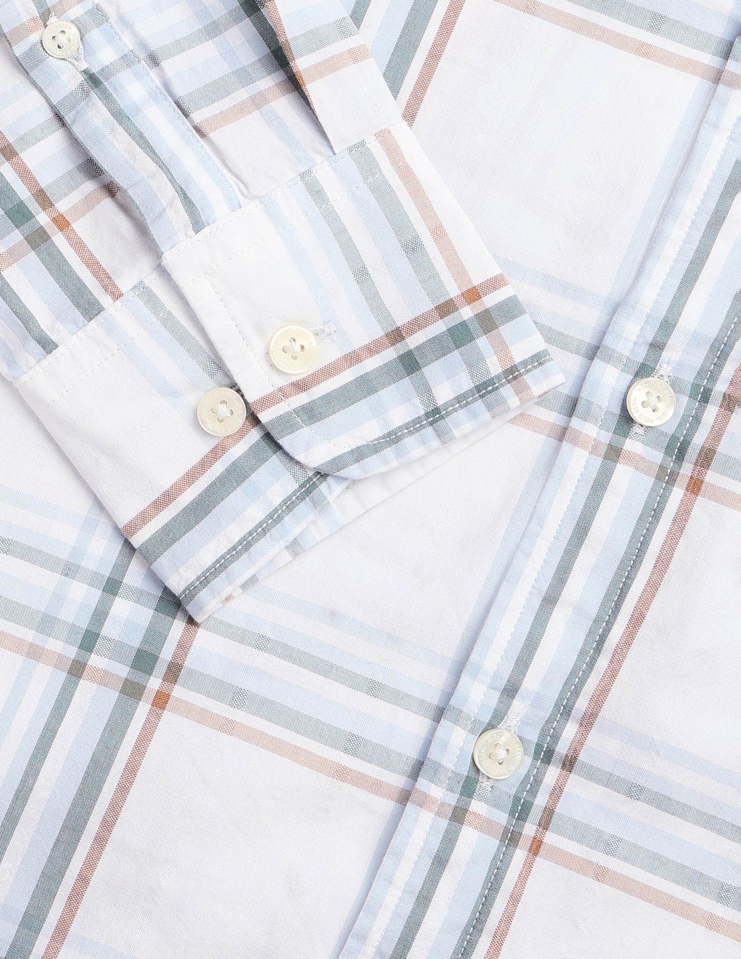 Grid Tattersall Checked Seersucker Shirt Light Green - U.S. POLO ASSN. | Large