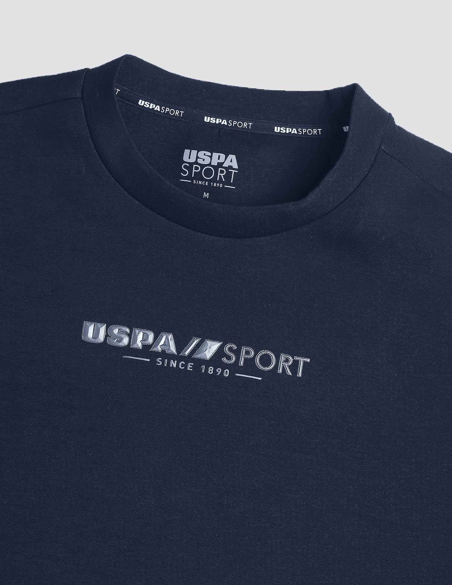 Solid Regular Fit Active Sweatshirt Navy - U.S. Polo Assn. India | Large