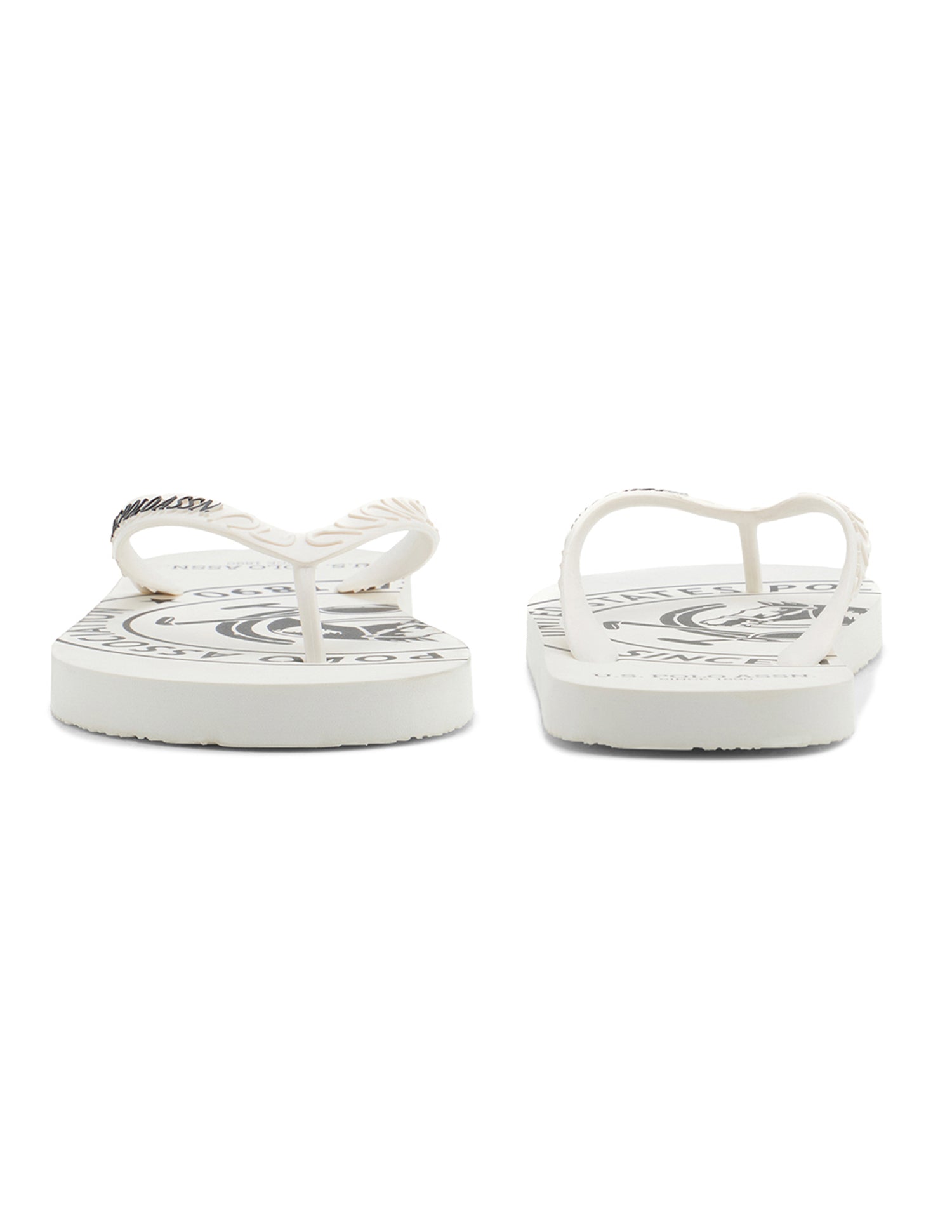 Alabi Brand Printed Flip Flops White - U.S. Polo Assn. India | Large