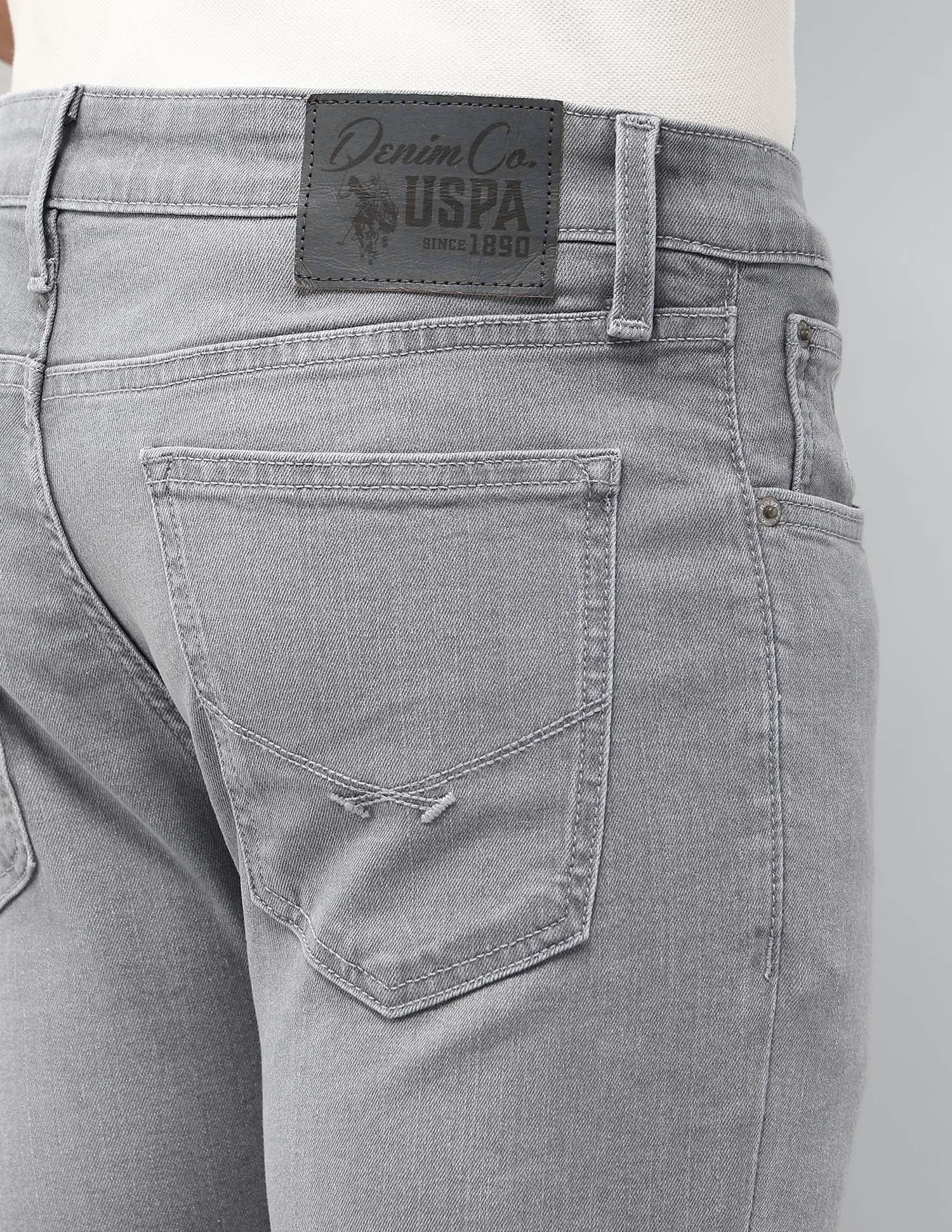 Regallo Skinny Fit Grey Jeans Mid Grey Wash - U.S. POLO ASSN. | Large