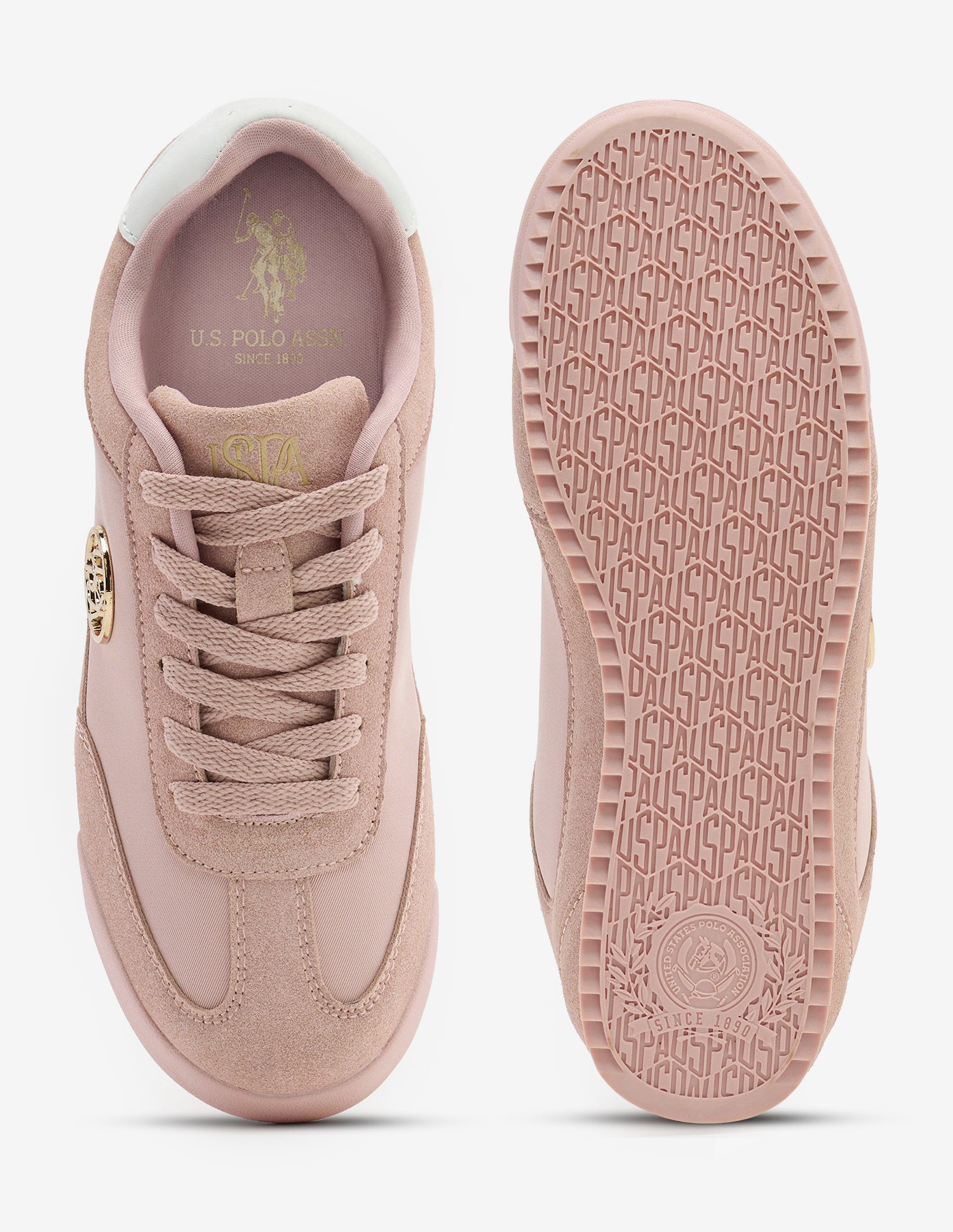 Ondine Lace-Ups Suede Sneakers Blush - U.S. Polo Assn. India | Large