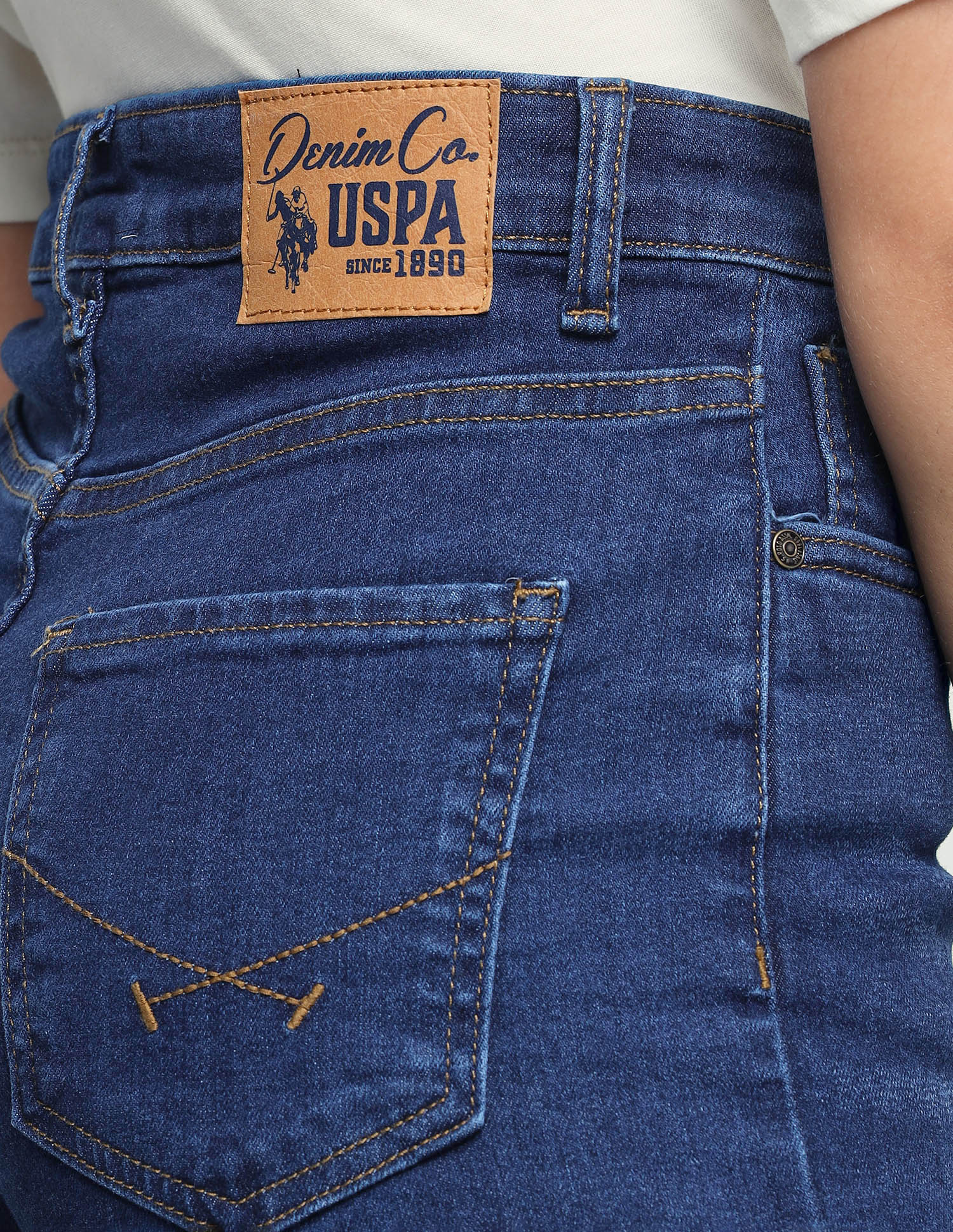 Straight Fit Blue Jeans Blue - U.S. Polo Assn. India | Large