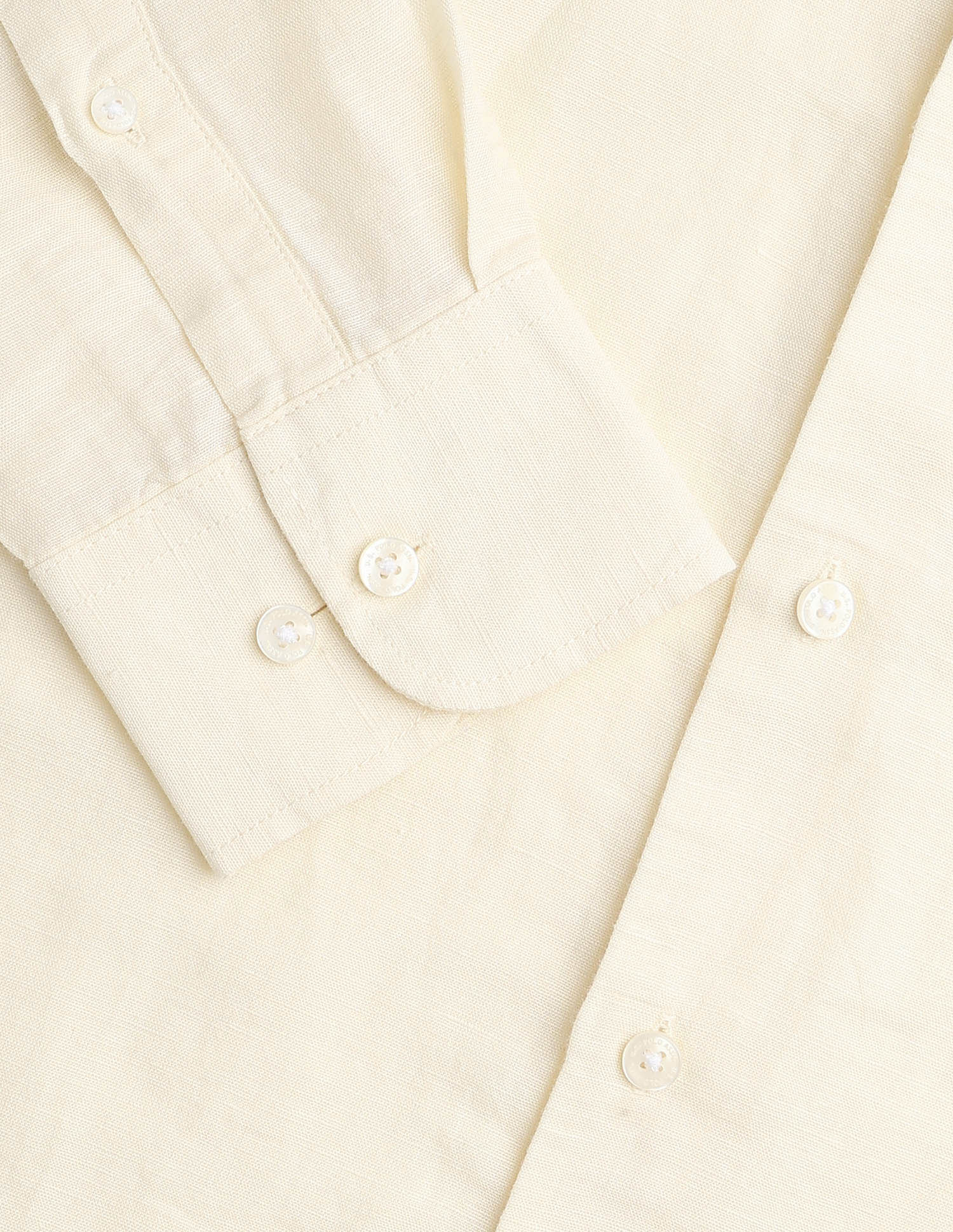 Tailored Fit Solid Shirt Light Yellow - U.S. POLO ASSN. | Large