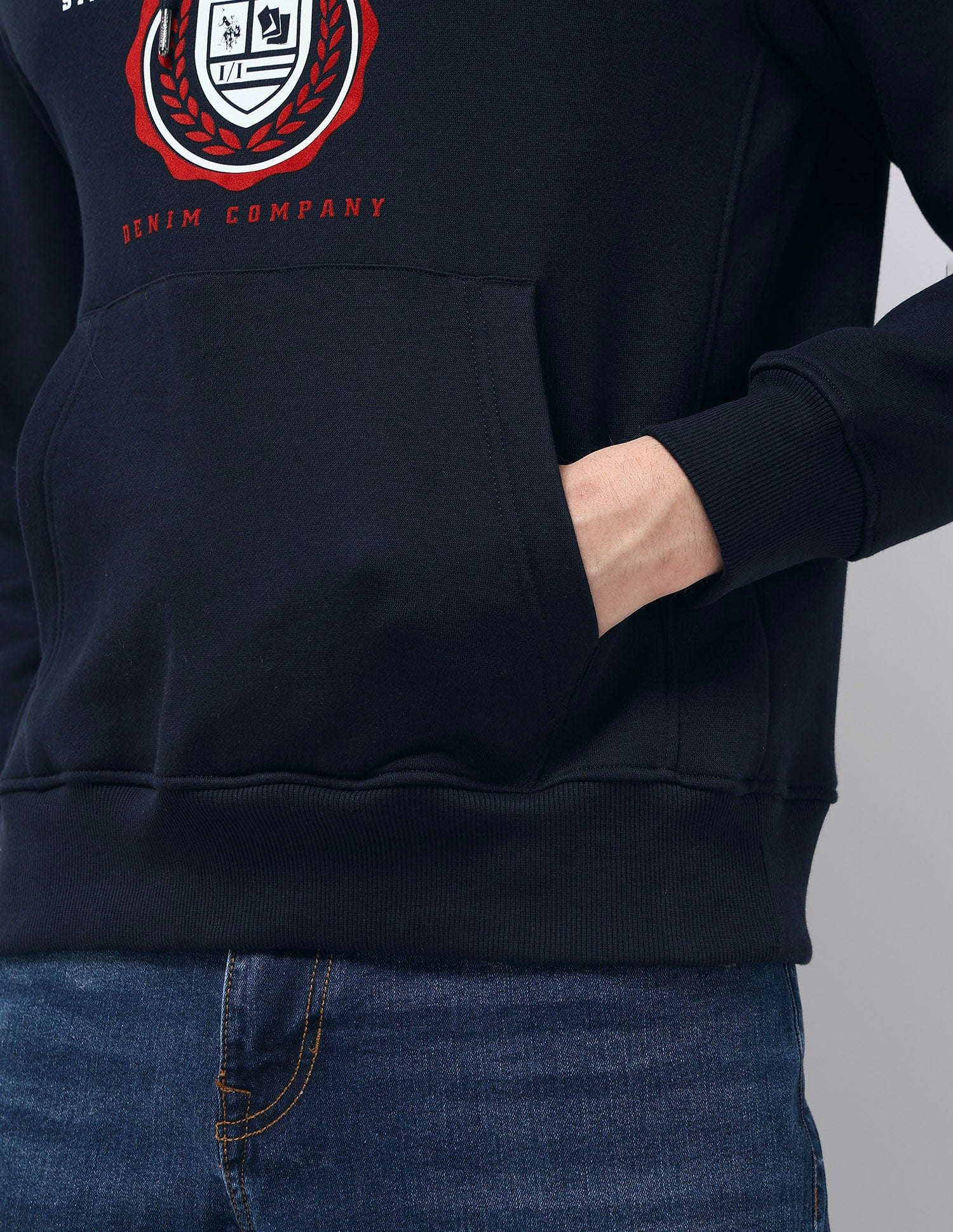 Brand Printed Regular Fit Sweatshirt Navy - U.S. POLO ASSN. | Large