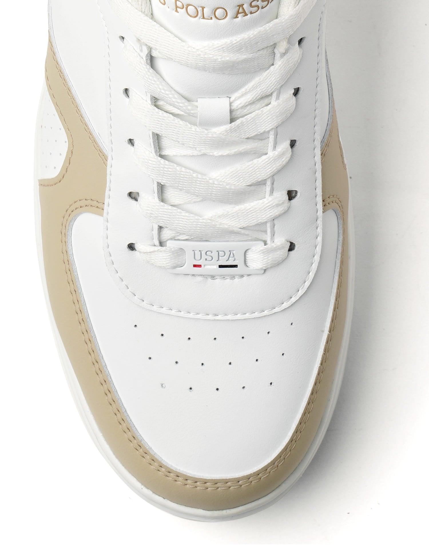 Men Nebo Colourblocked Sneakers Beige - U.S. Polo Assn. India | Large