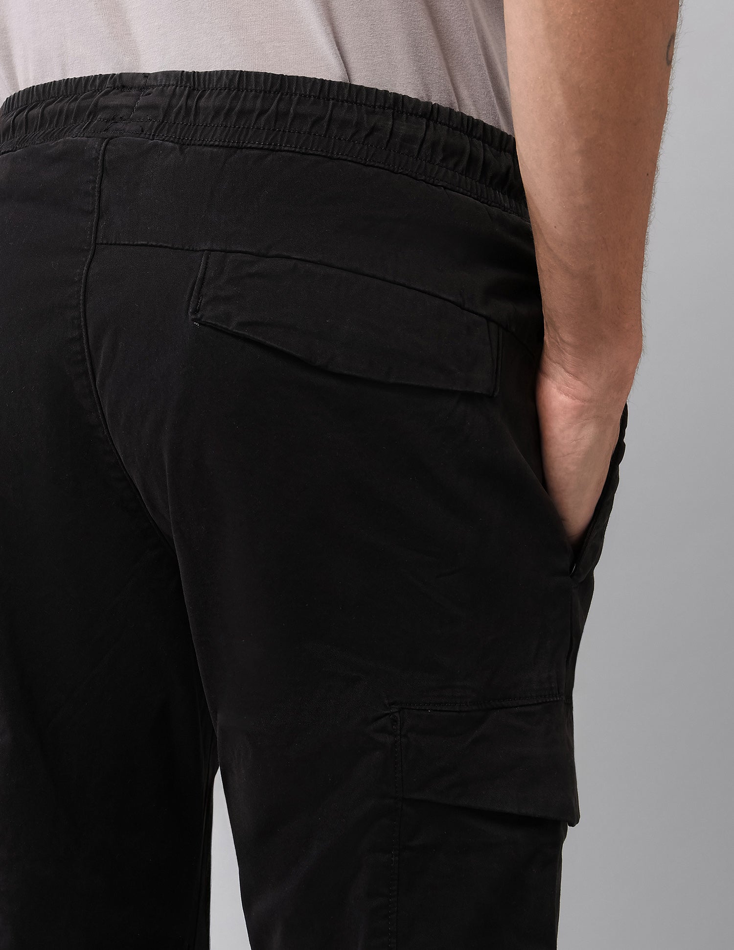 Straight Fit Solid Cargos Black - U.S. Polo Assn. India | Large