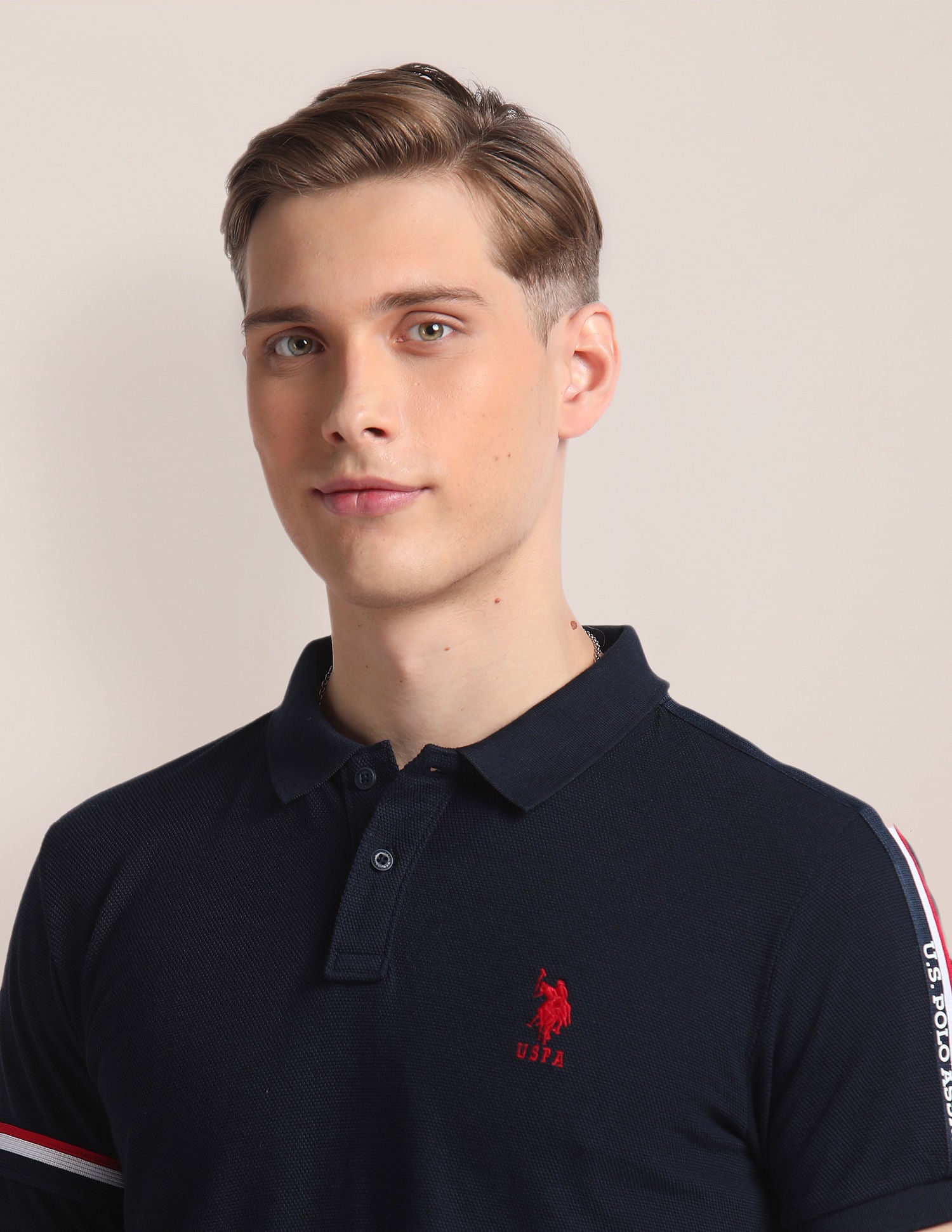 Slim Fit Logo Polo Shirt Navy - U.S. Polo Assn. India | Large