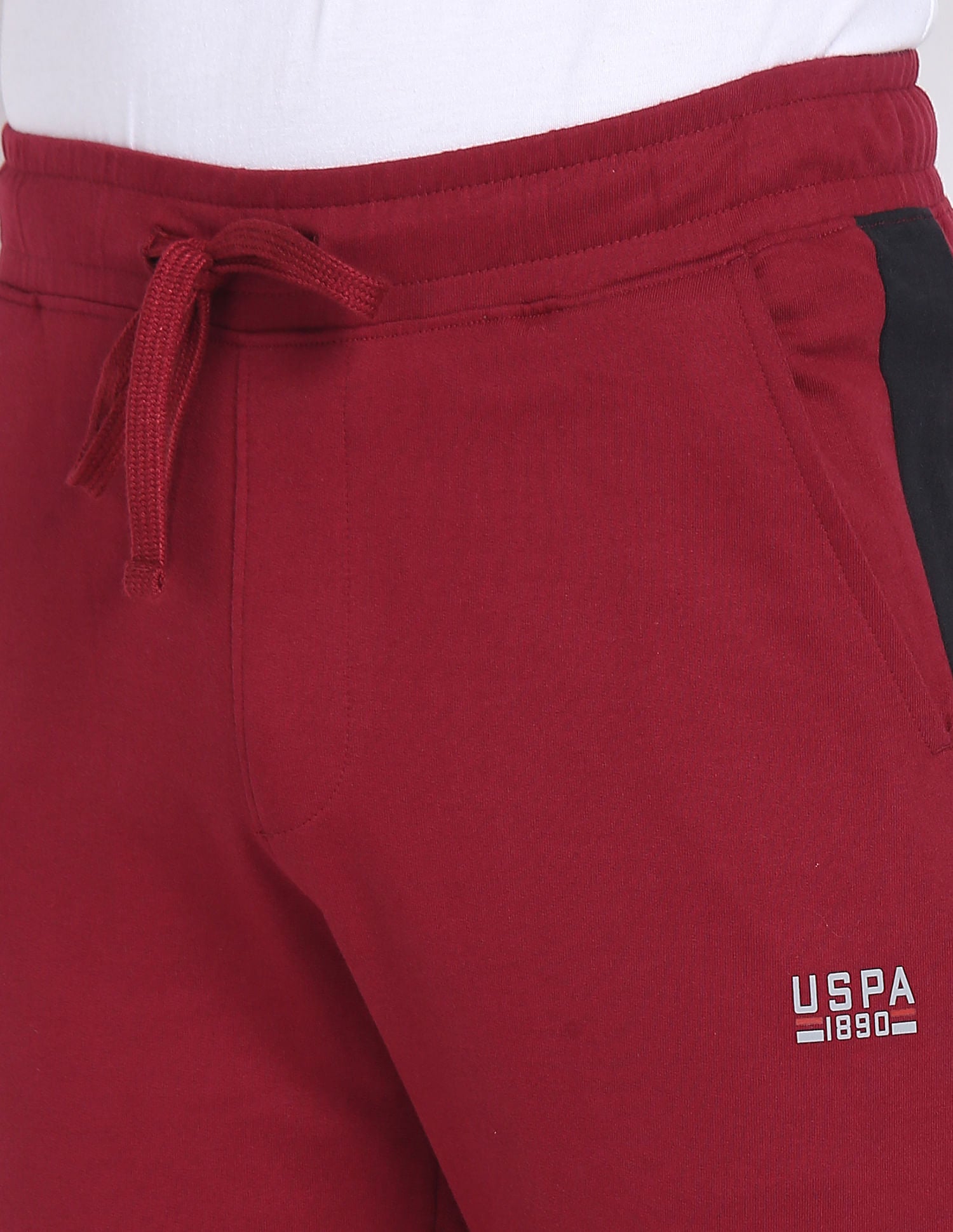 Solid Cotton OR001 Track Pants - Pack Of 1 Maroon - U.S. POLO ASSN. | Large