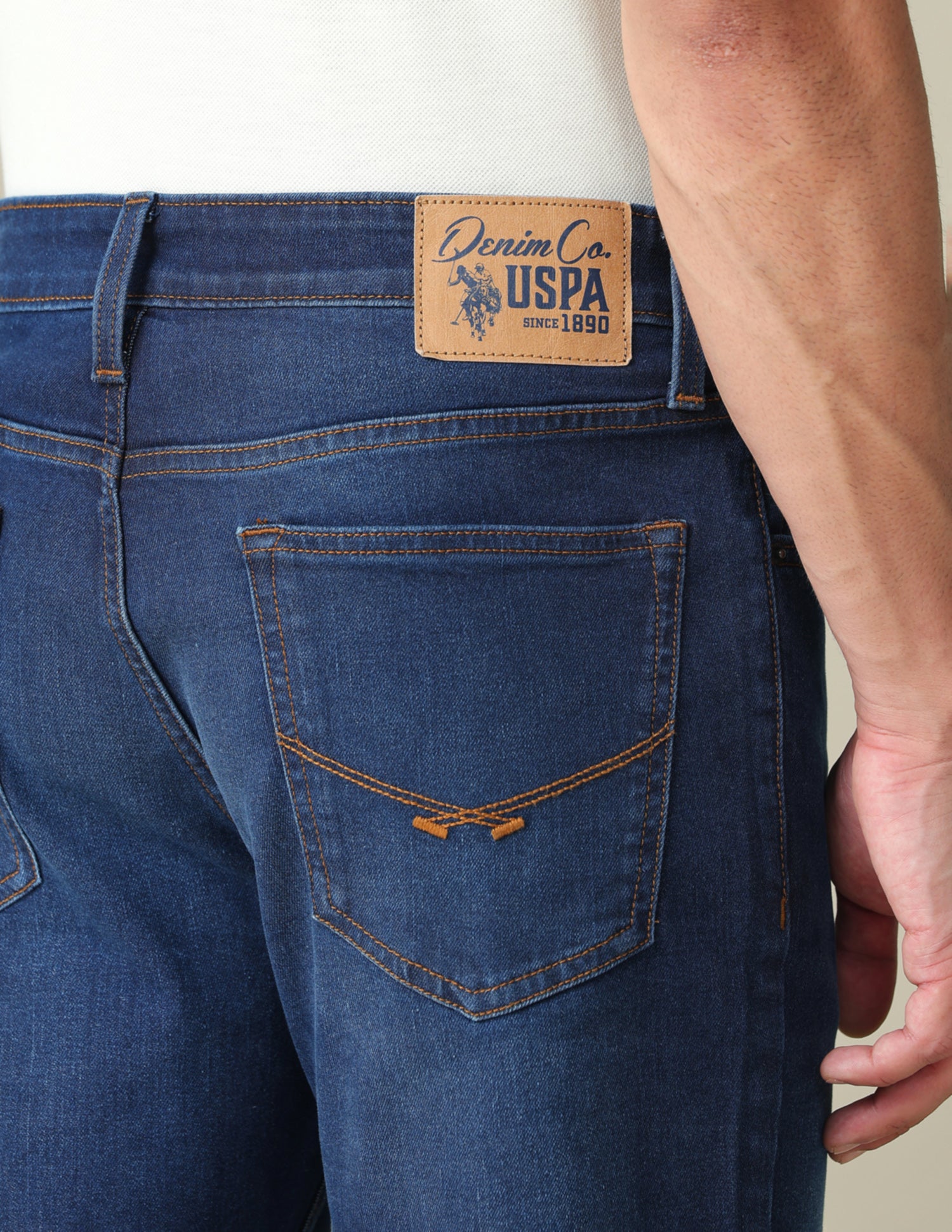 Brandon Slim Tapered Fit Blue Jeans Dark Indigo - U.S. POLO ASSN. | Large