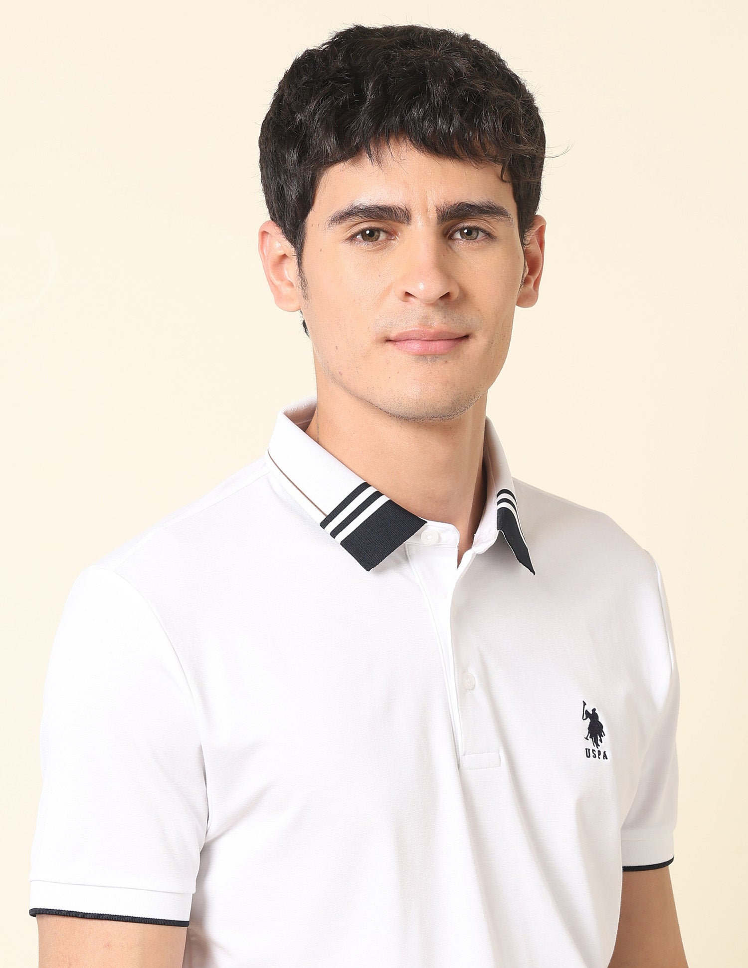 Solid Gentleman's Club Polo Shirt White - U.S. Polo Assn. India | Large
