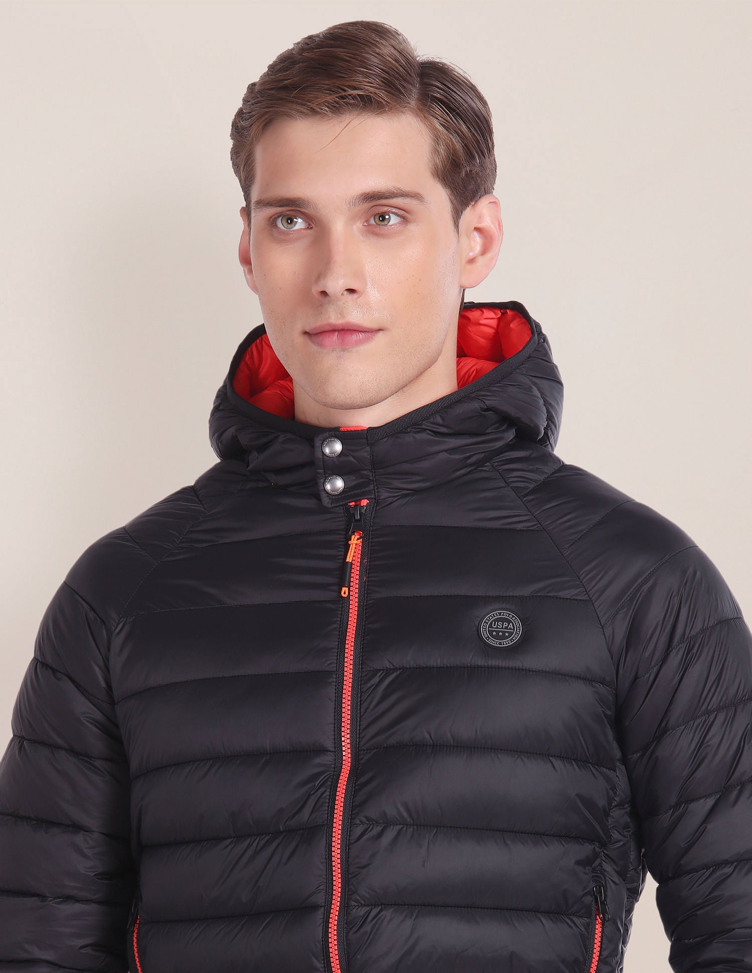 Hooded Puffer Jacket Black - U.S. POLO ASSN. | Large