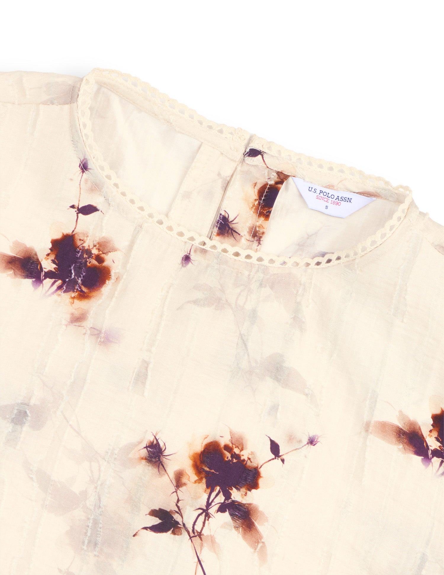 Floral Printed Regular Fit Top Beige - U.S. Polo Assn. India | Large