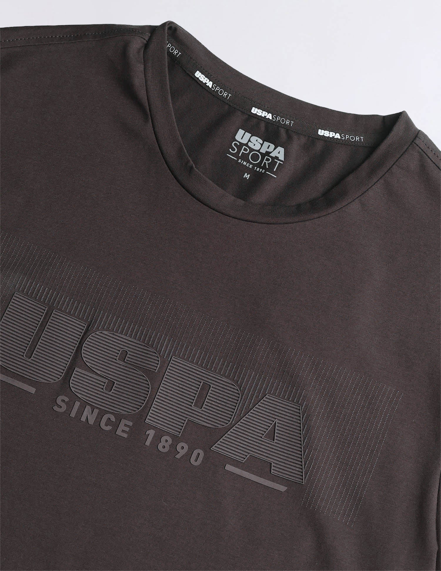 Brand Embossed Slim Fit T-Shirt Dark Brown - U.S. Polo Assn. India | Large
