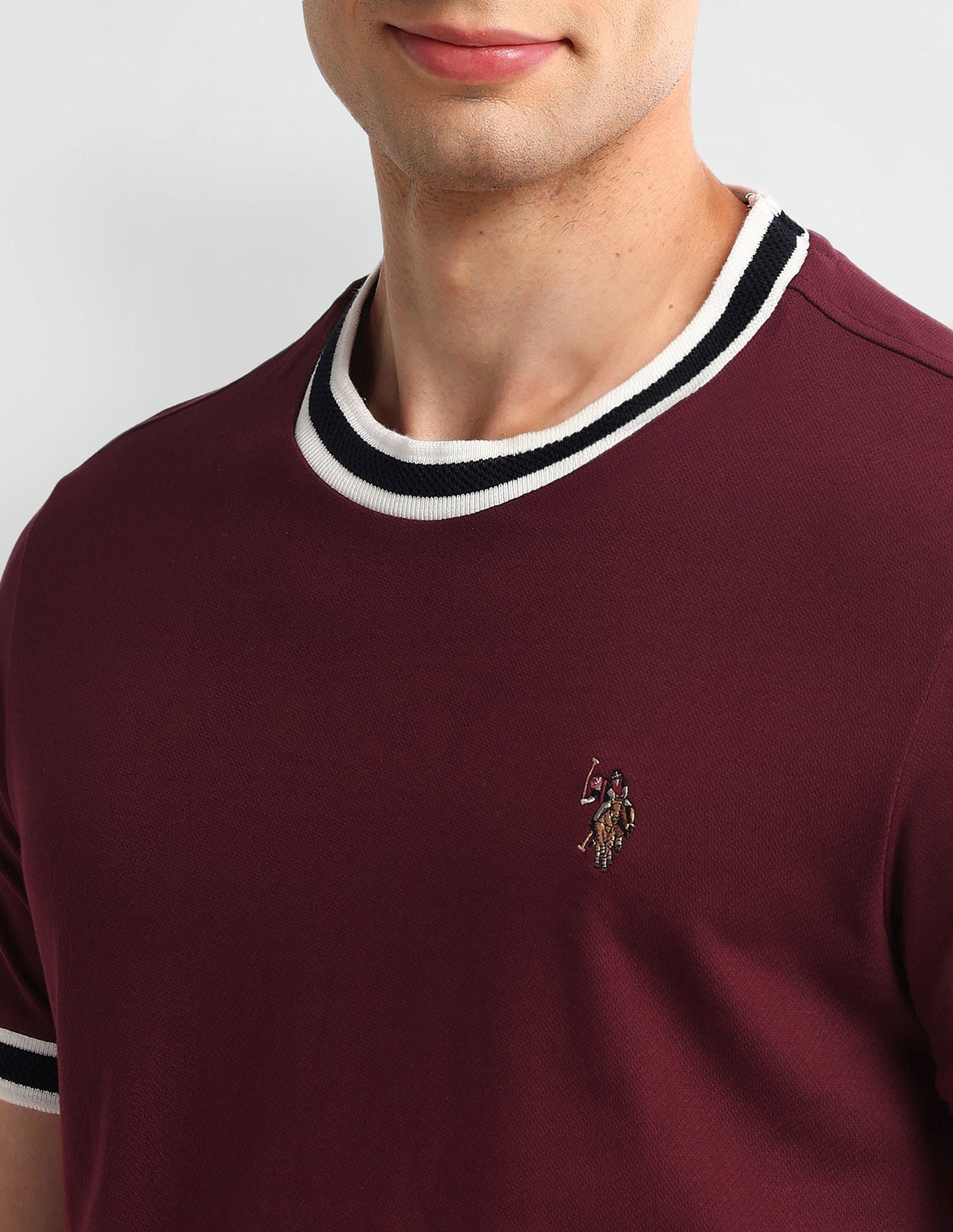 Muscle Fit Cotton T-Shirt Red - U.S. POLO ASSN. | Large