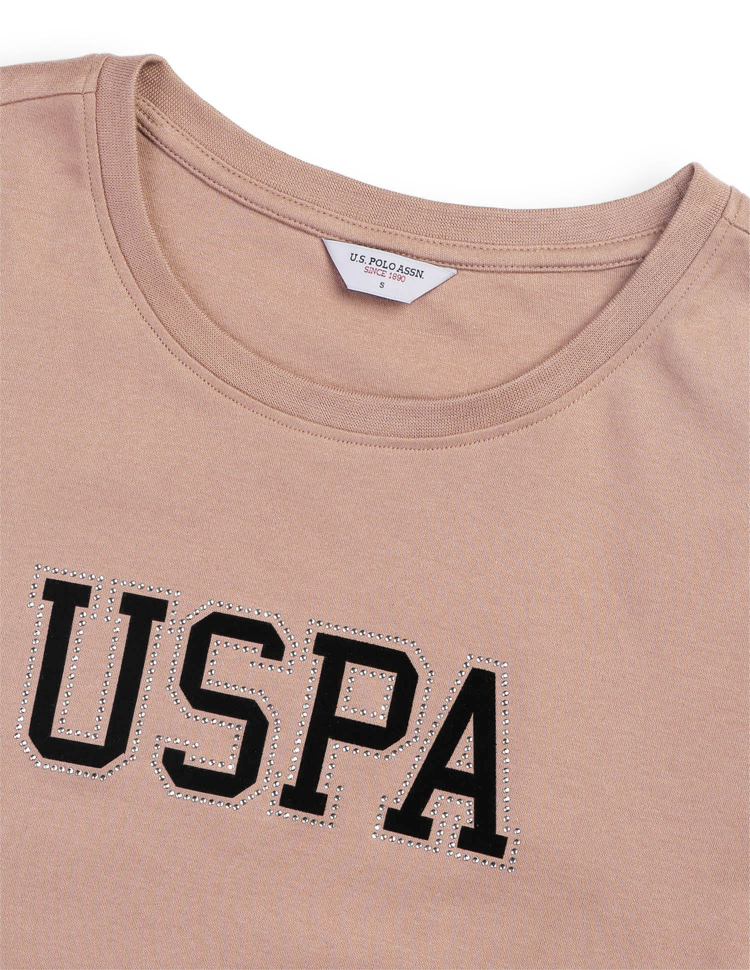 Regular Fit Brand Printed T-Shirt Taupe - U.S. Polo Assn. India | Large
