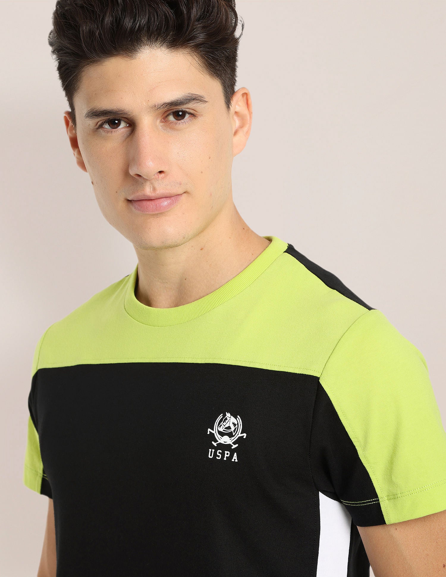 Colour Block Active T-Shirt Black - U.S. POLO ASSN. | Large