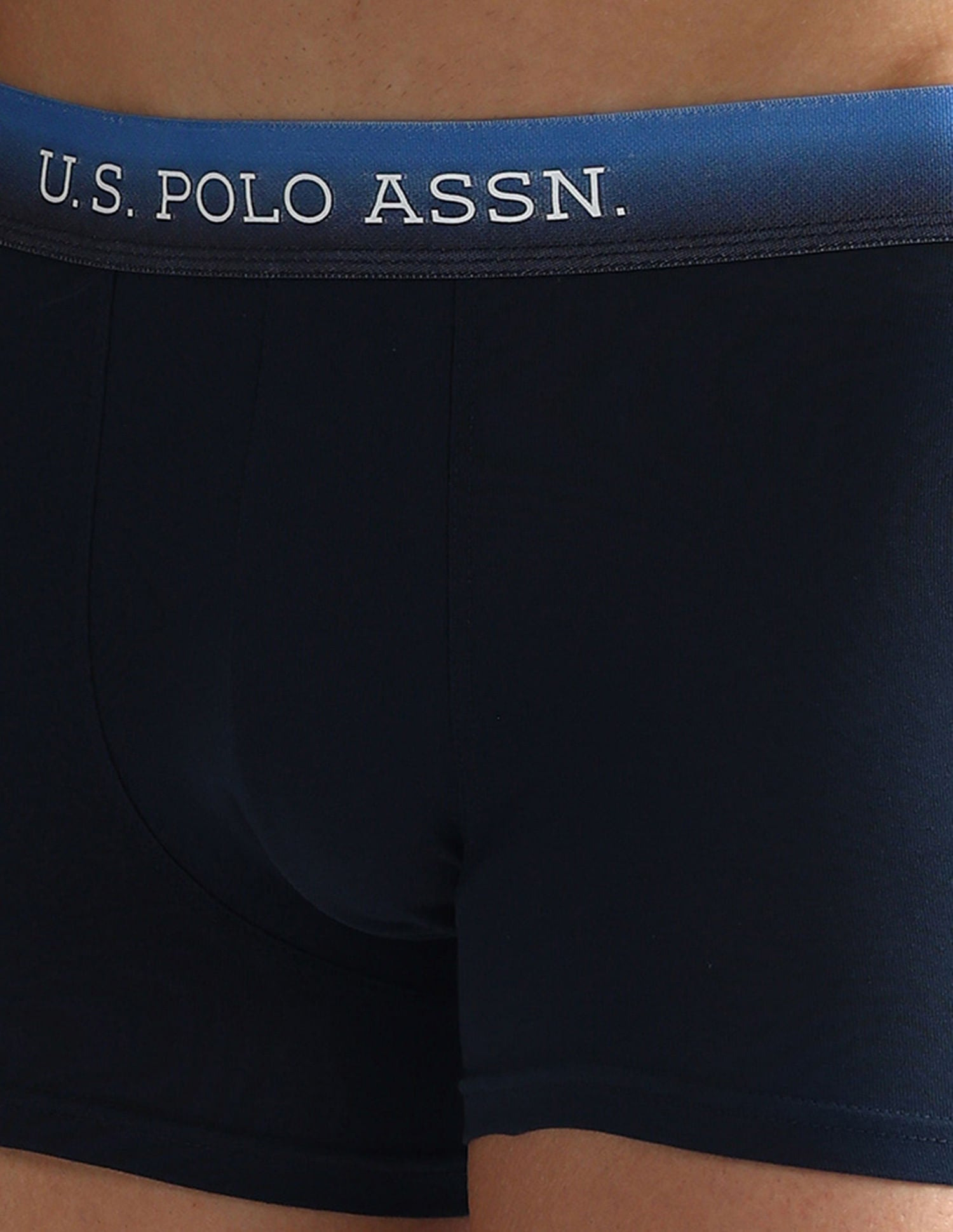 Ombre Waistband Solid OET05 Trunks - Pack Of 2 Green and Navy - U.S. POLO ASSN. | Large