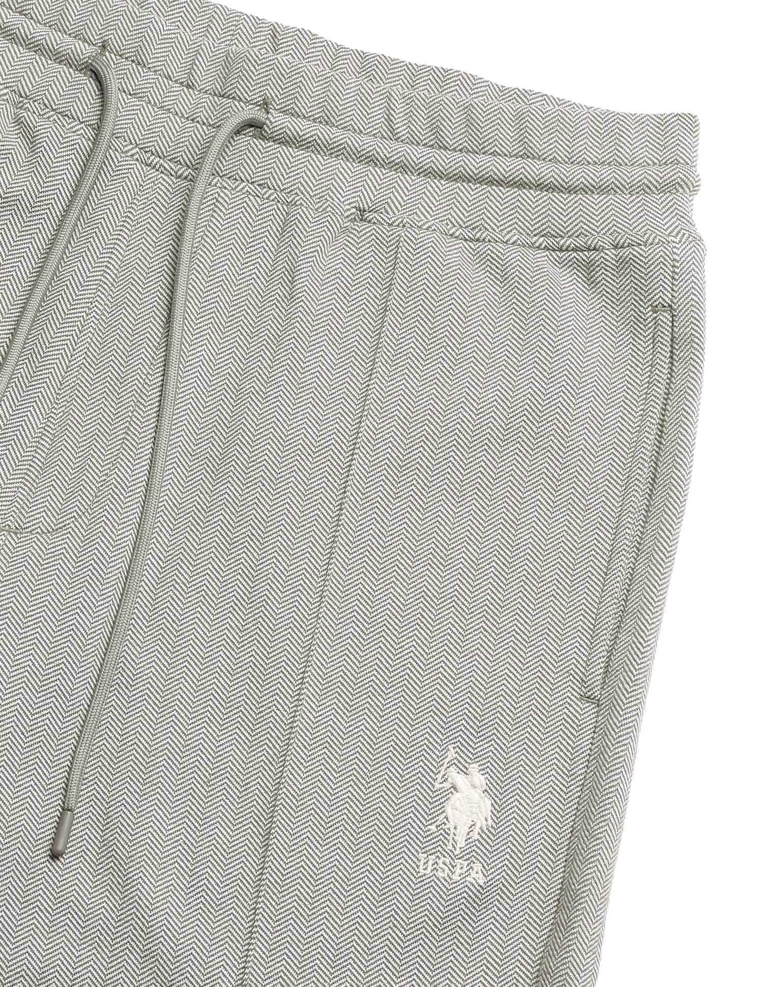 Chevron Cotton Stretch PR003 Lounge Pants - Pack Of 1 Deep Lichen Green - U.S. Polo Assn. India | Large