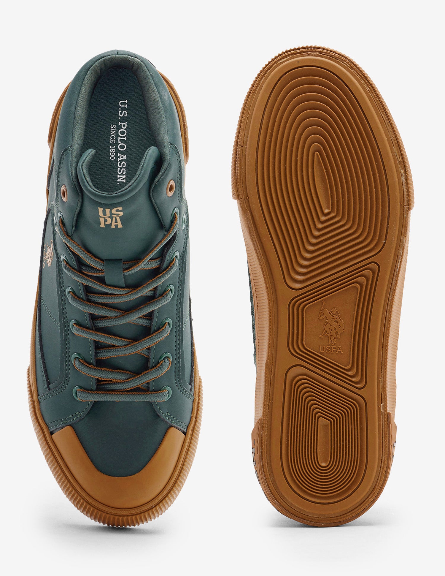 Ricon Mid Top Sneakers Green - U.S. Polo Assn. India | Large
