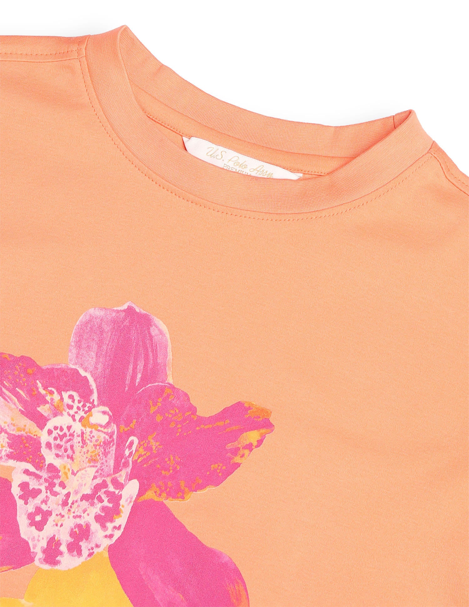 Boxy Fit Digital Print T-Shirt Orange - U.S. Polo Assn. India | Large