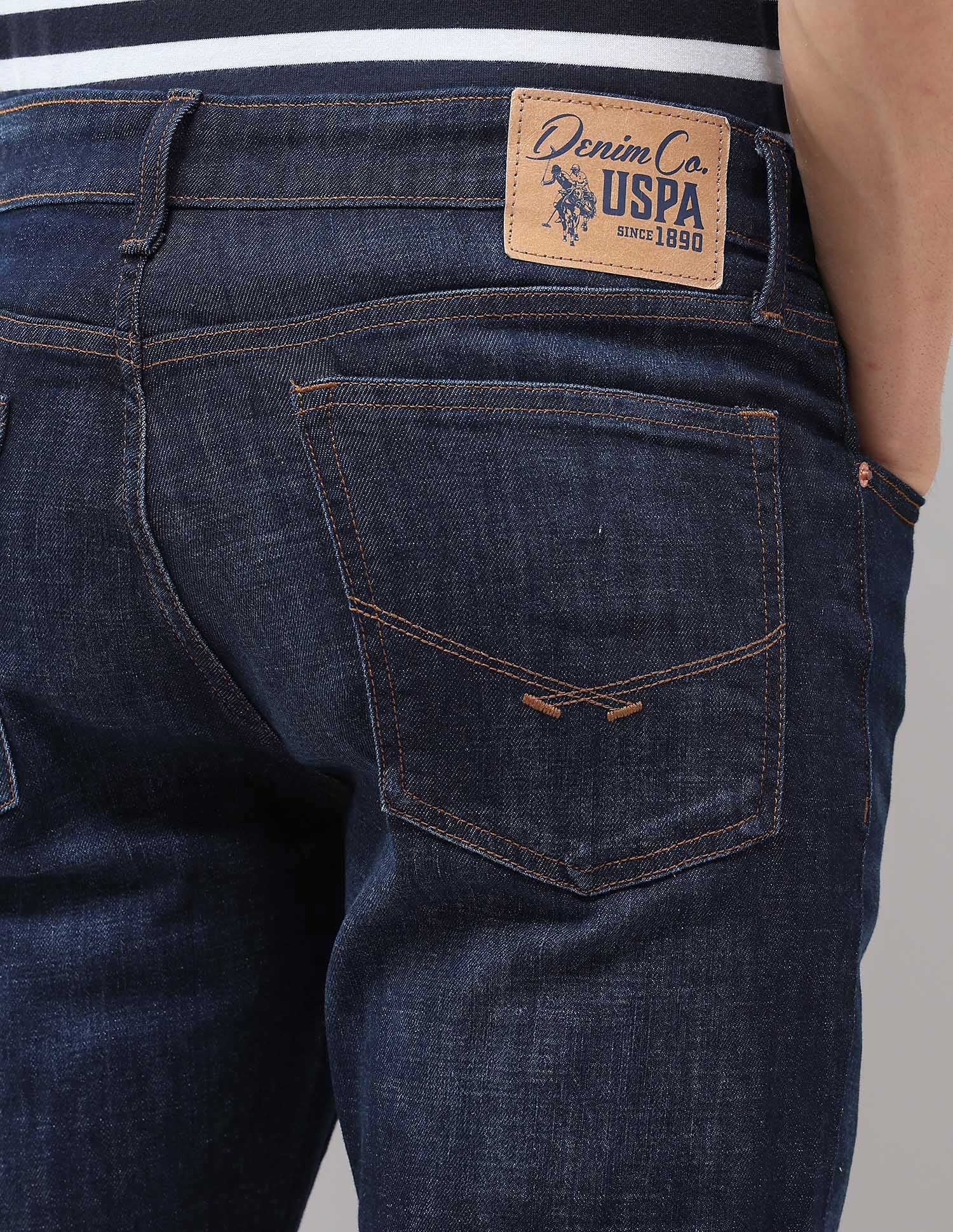 Regallo Skinny Fit Blue Jeans Dark Blue - U.S. Polo Assn. India | Large