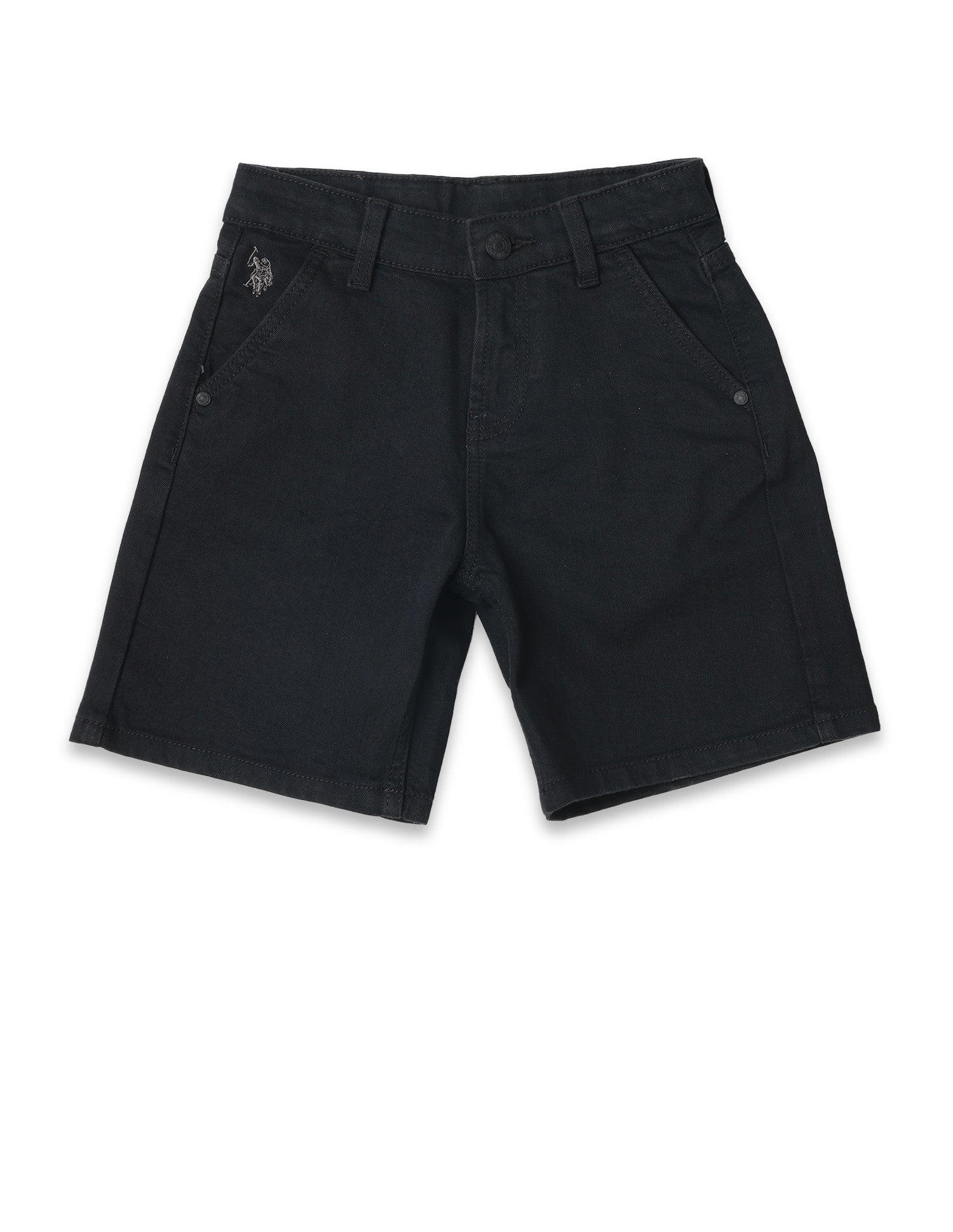 Boys Regular Fit Denim Shorts Black - U.S. POLO ASSN. | Large