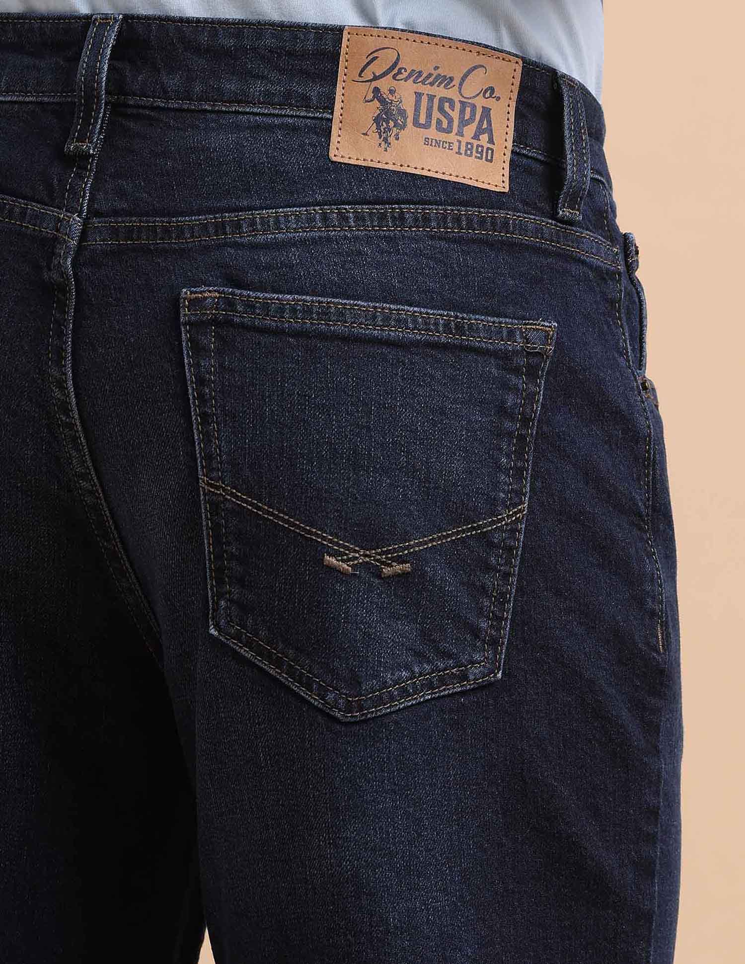 Shawn Relaxed Fit Blue Jeans Dark Blue - U.S. POLO ASSN. | Large