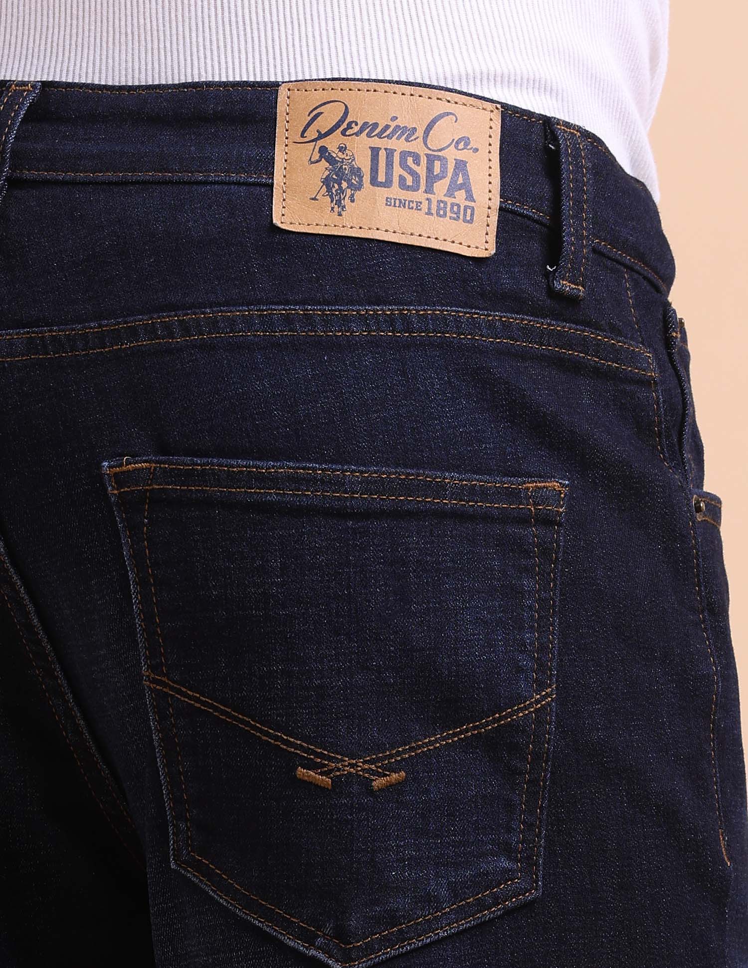 Harold Slim Straight Fit Blue Jeans Dark Blue - U.S. POLO ASSN. | Large