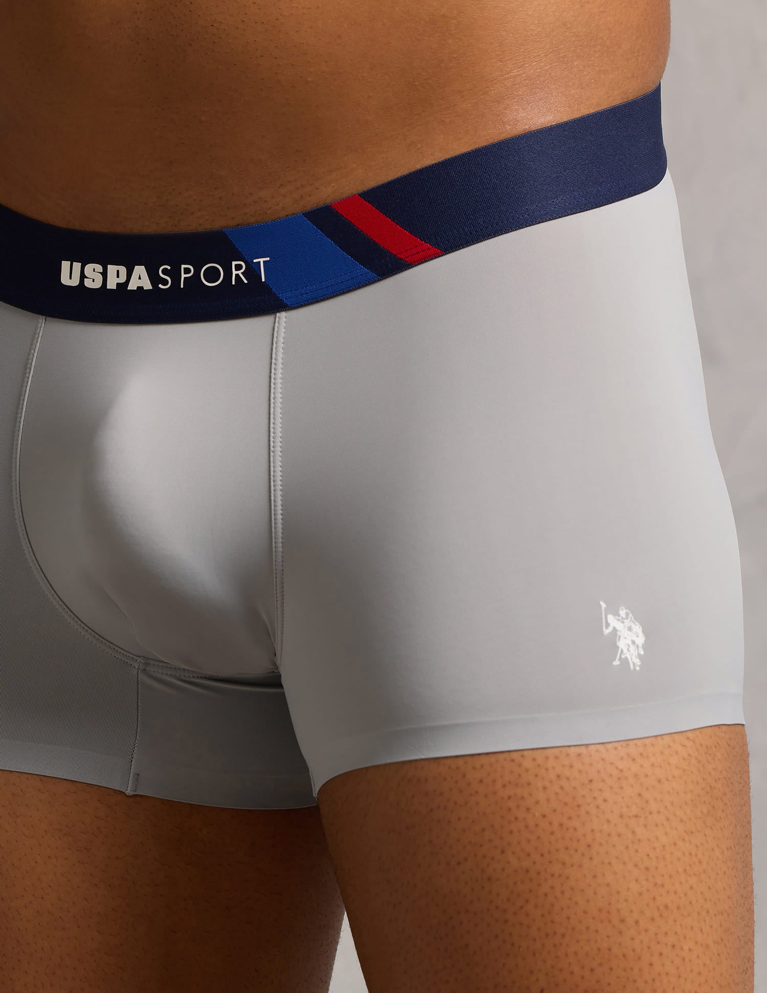 Micro Fibre High Stretch Trunk Light Grey - U.S. Polo Assn. India | Large