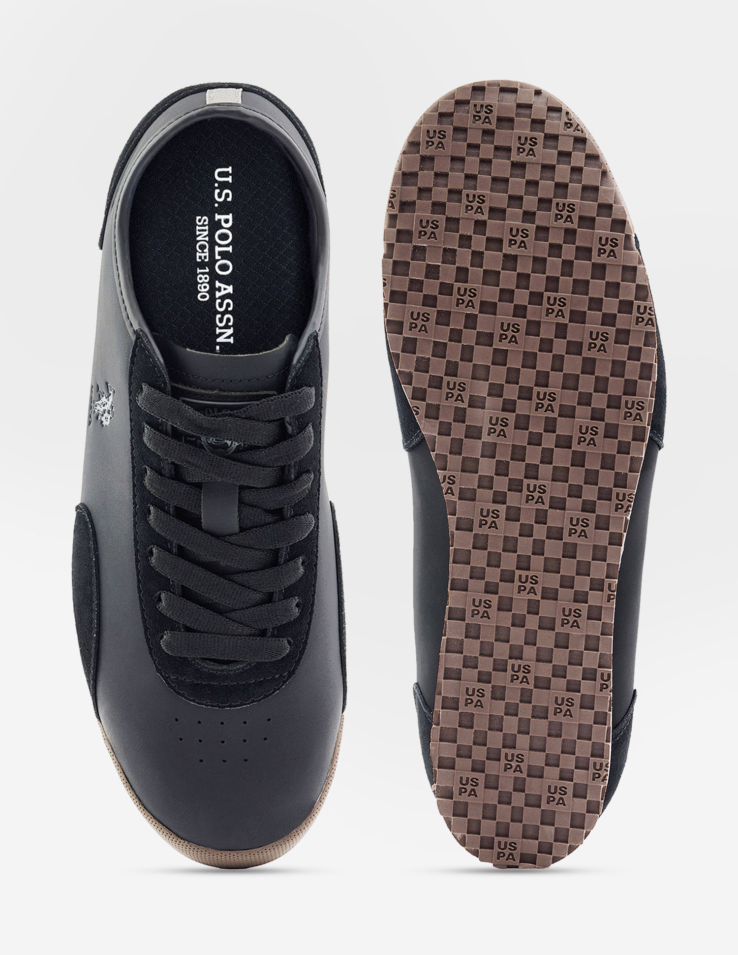 Round Toe Chukker 6 Suede Sneakers Black - U.S. Polo Assn. India | Large