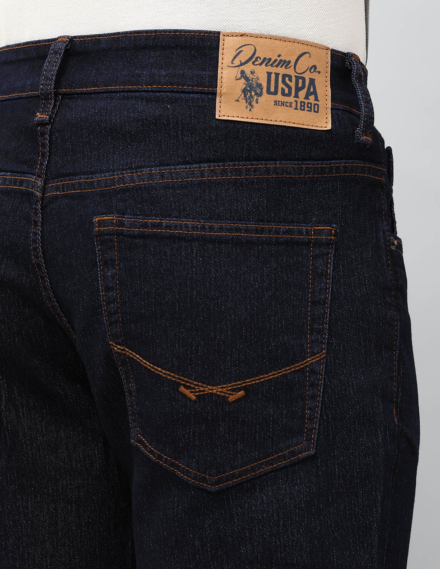 Brandon Slim Tapered Fit Blue Jeans Blue - U.S. POLO ASSN. | Large