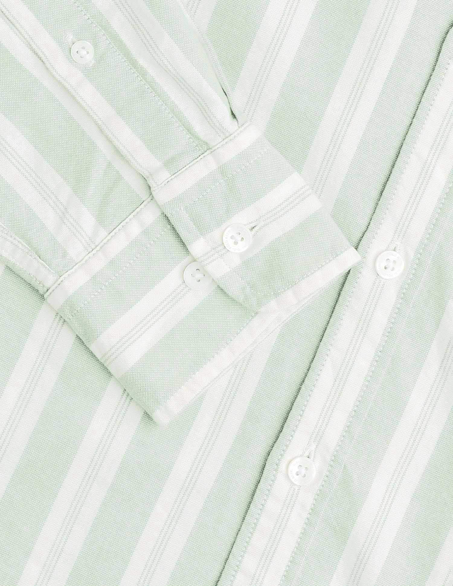 Vertical Striped Oxford Button-Down Shirt Green - U.S. Polo Assn. India | Large