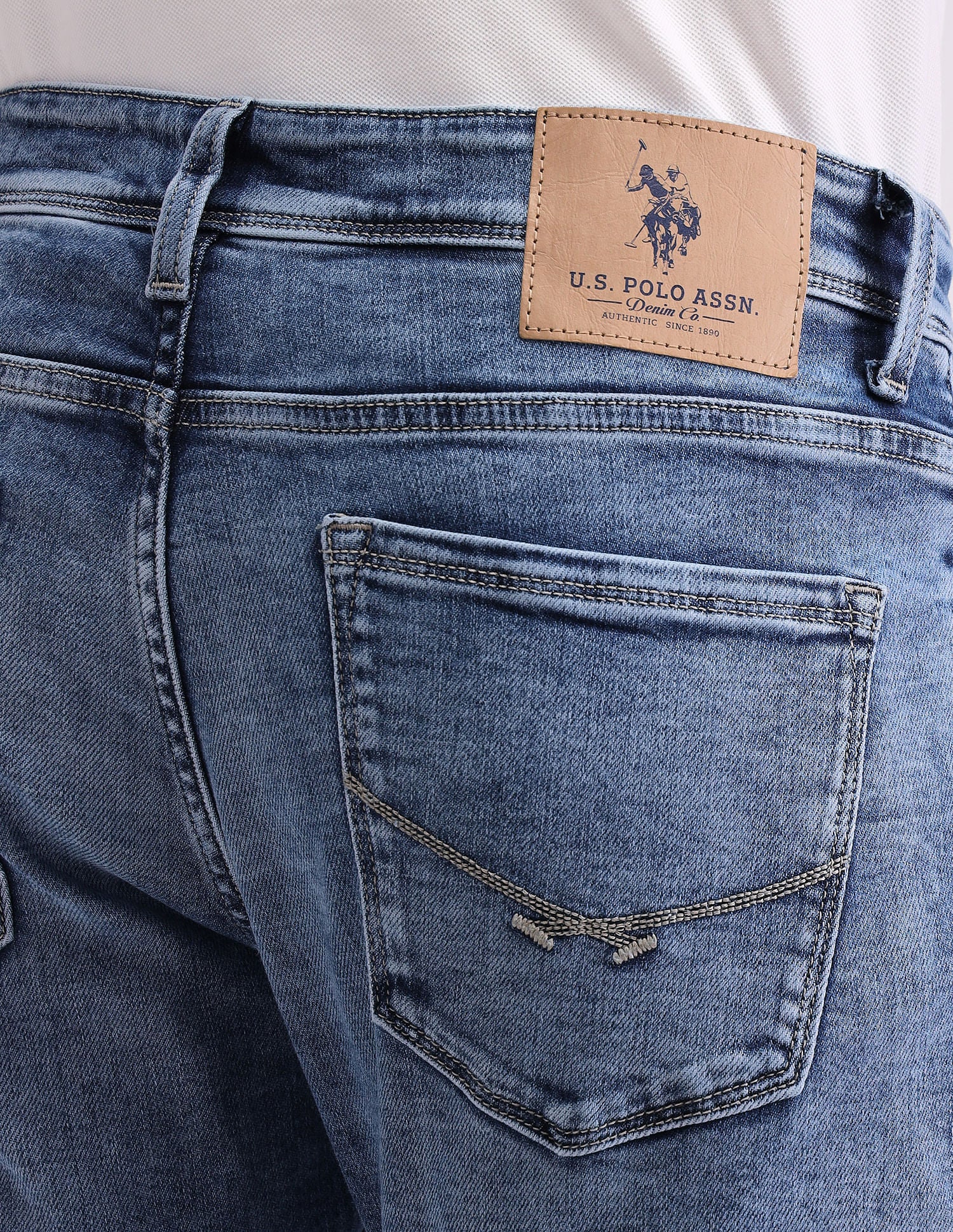 Henry Tapered Blue Jeans Blue - U.S. POLO ASSN. | Large