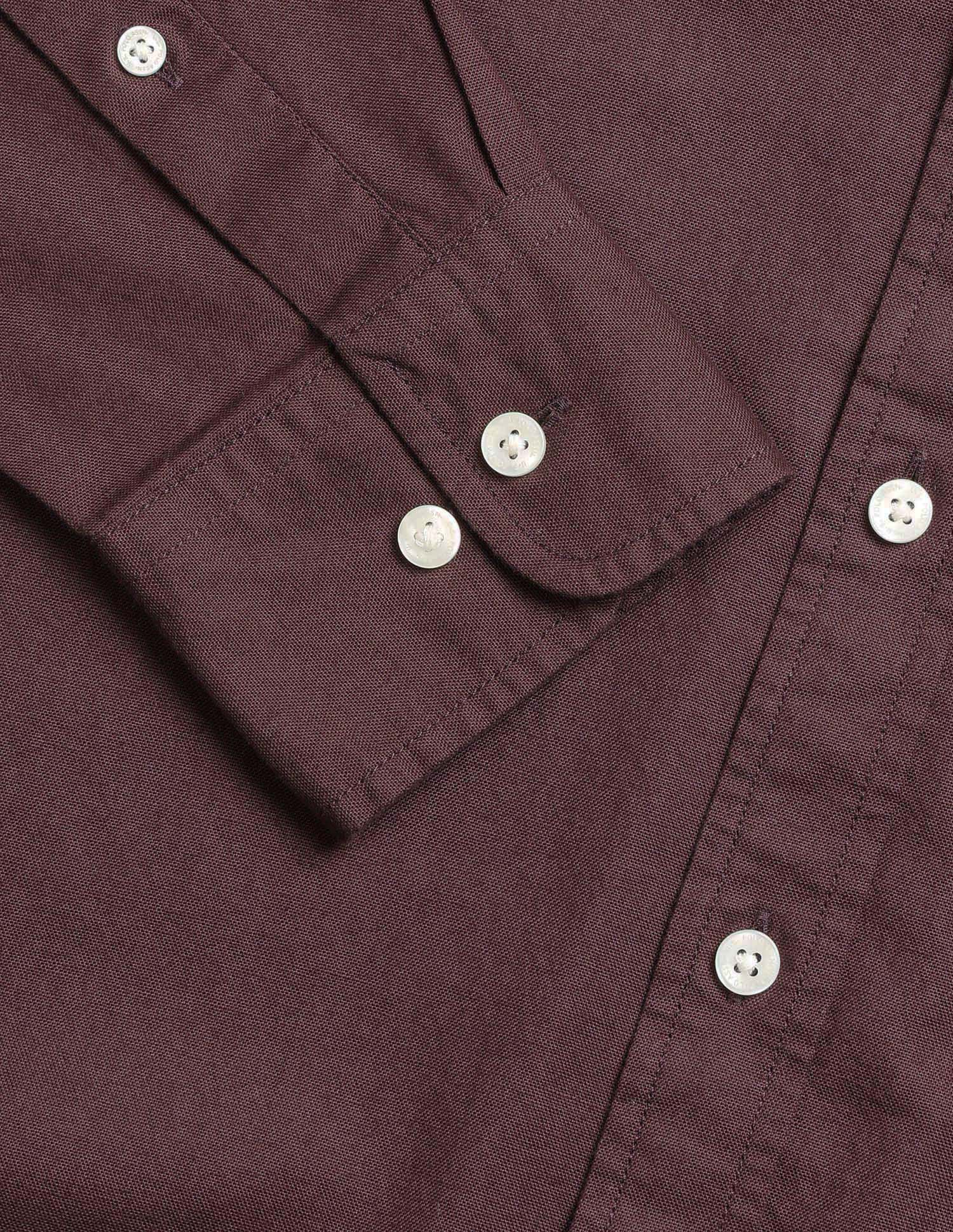 Tailored Fit Oxford Shirt Brown - U.S. Polo Assn. India | Large