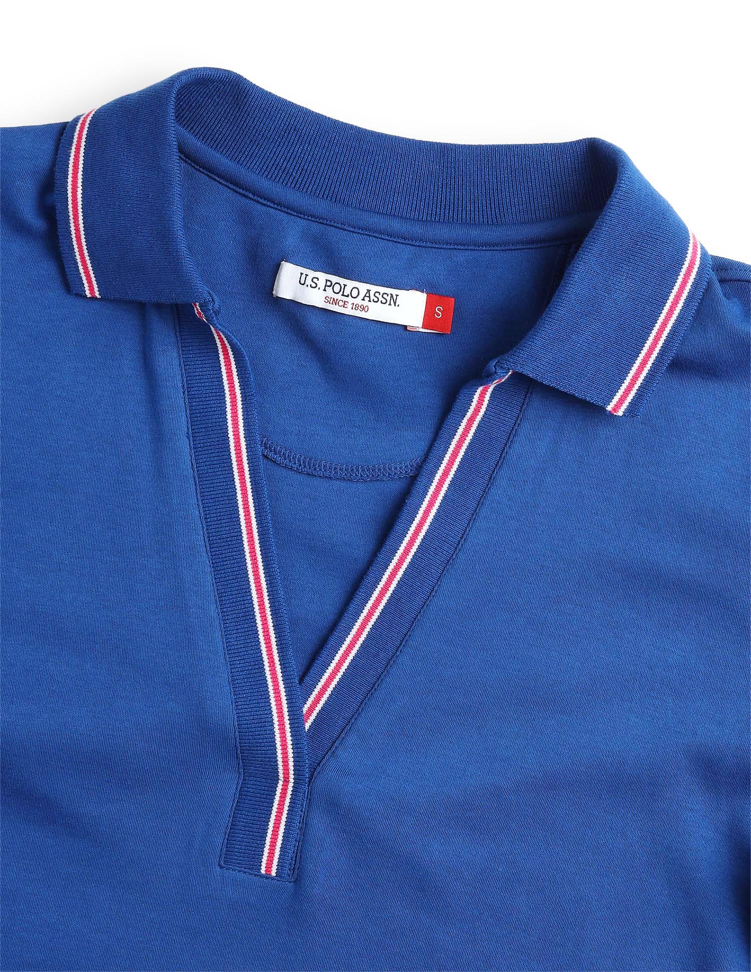 Solid Regular Fit Polo Shirt Blue - U.S. Polo Assn. India | Large