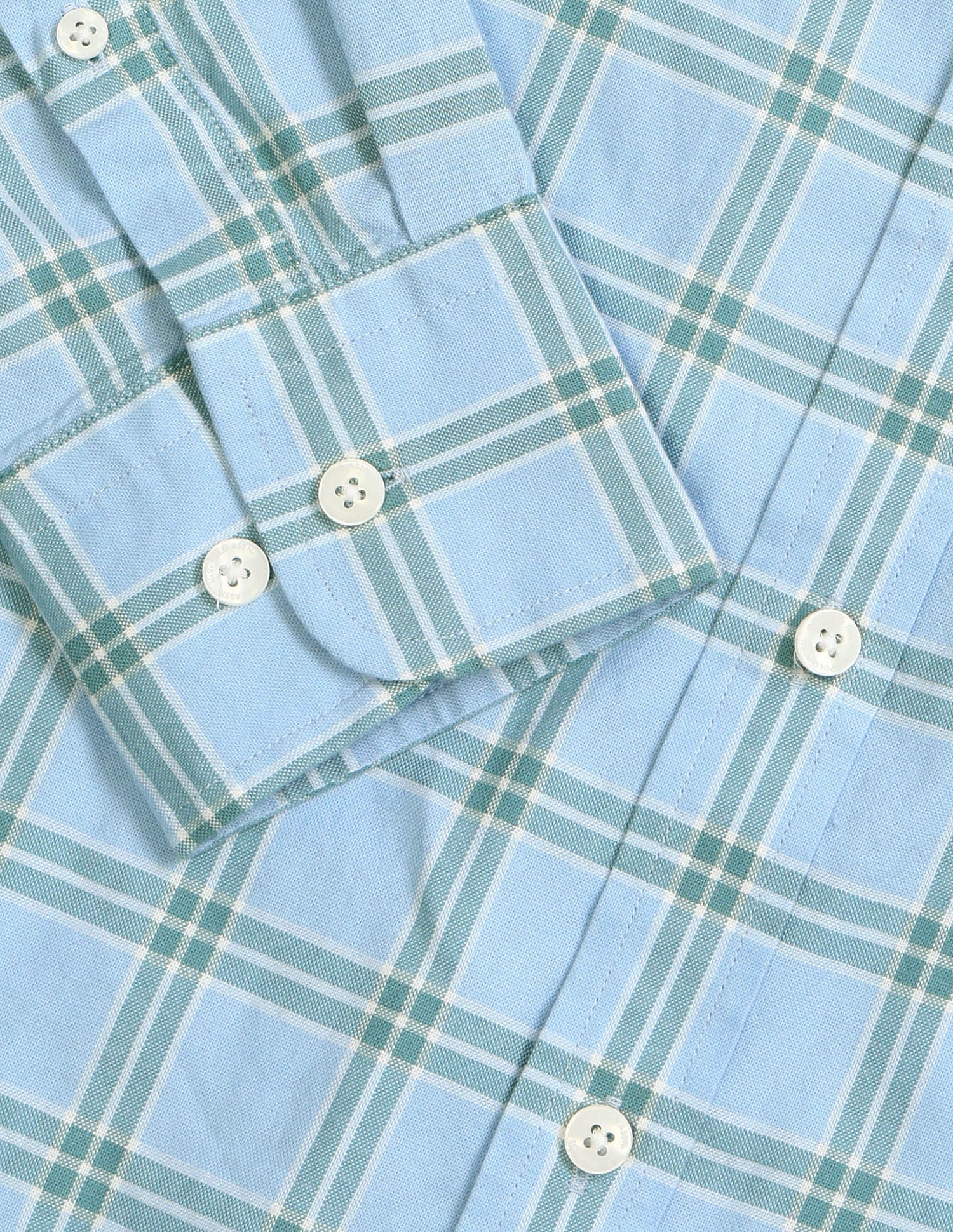 Tailored Fit Dobby Checked Shirt Light Blue - U.S. POLO ASSN. | Large