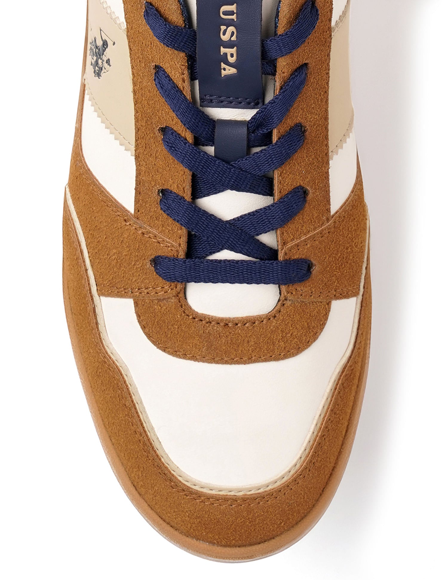 Men Rever Colourblocked Sneakers Brown - U.S. Polo Assn. India | Large
