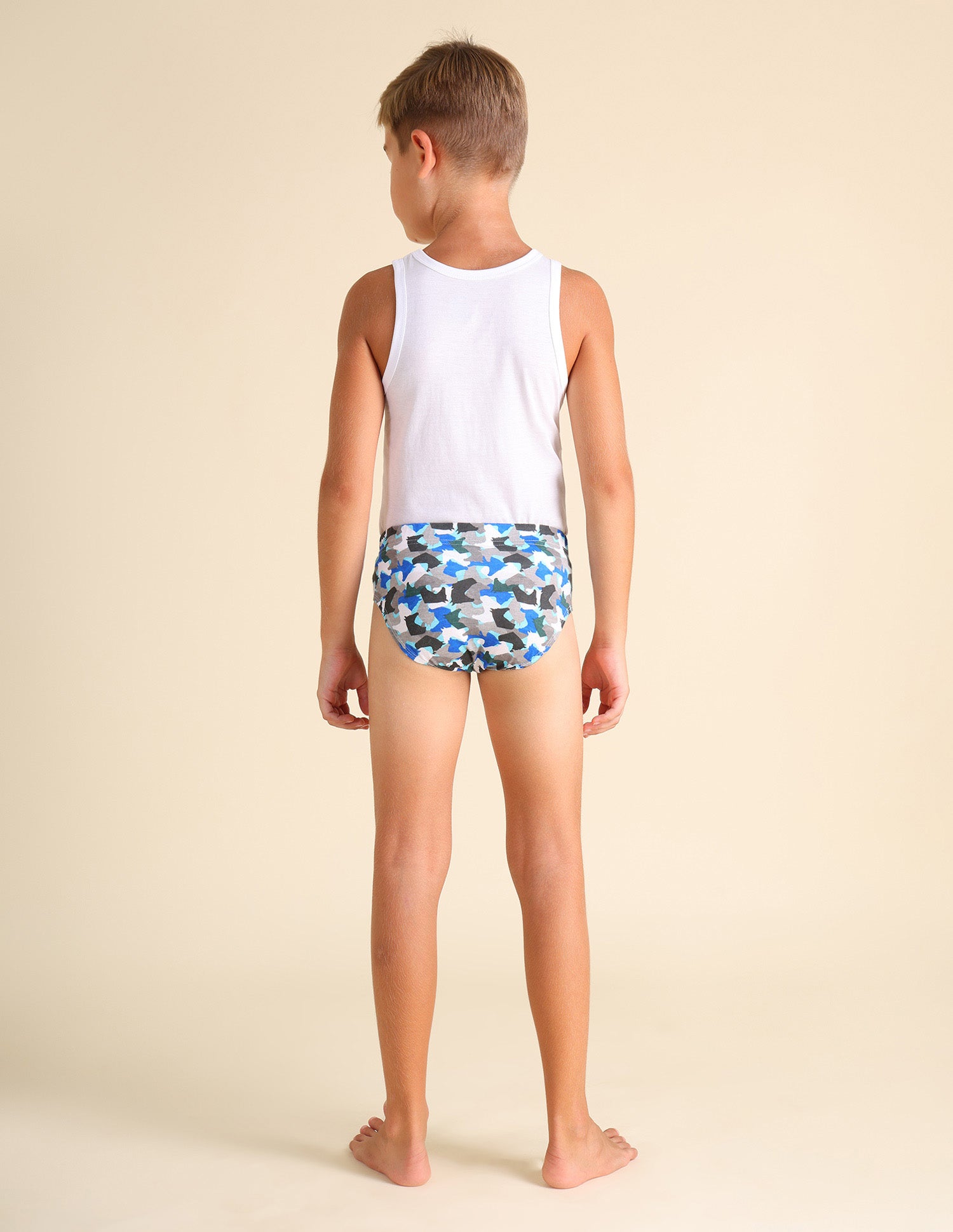 Mid Rise Pure Cotton EKB02 Briefs - Pack Of 3 Navy and Grey - U.S. POLO ASSN. | Large