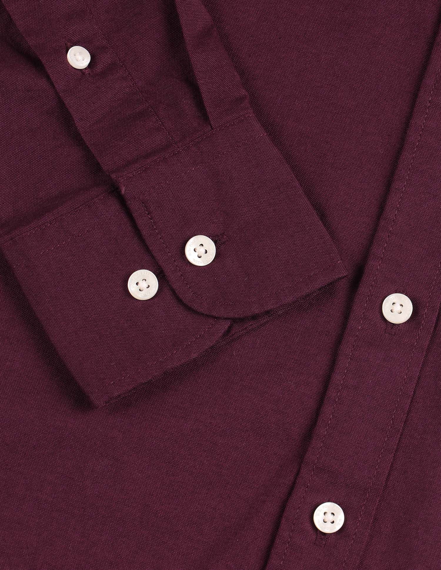 Tailored Fit Dobby Button Down Shirt Maroon - U.S. POLO ASSN. | Large